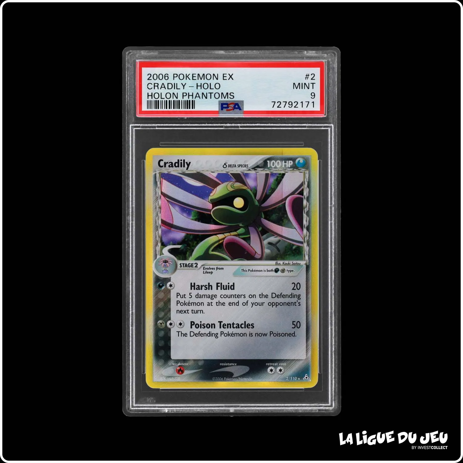 Holo - Pokemon - Fantômes Holon - Cradily 2/110 - PSA 9 - Anglais