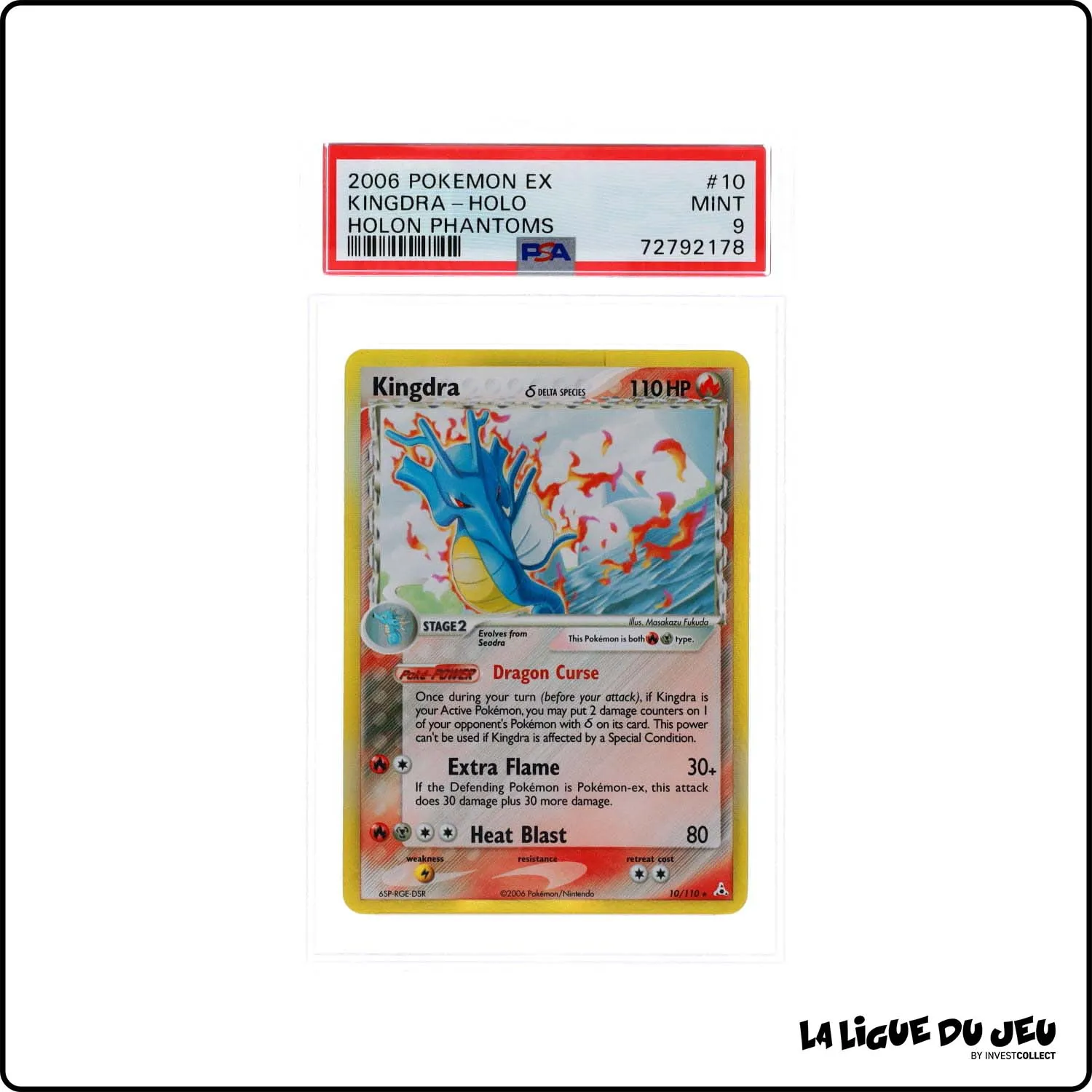 Holo - Pokemon - Fantômes Holon - Kingdra 10/110 - PSA 9 - Anglais