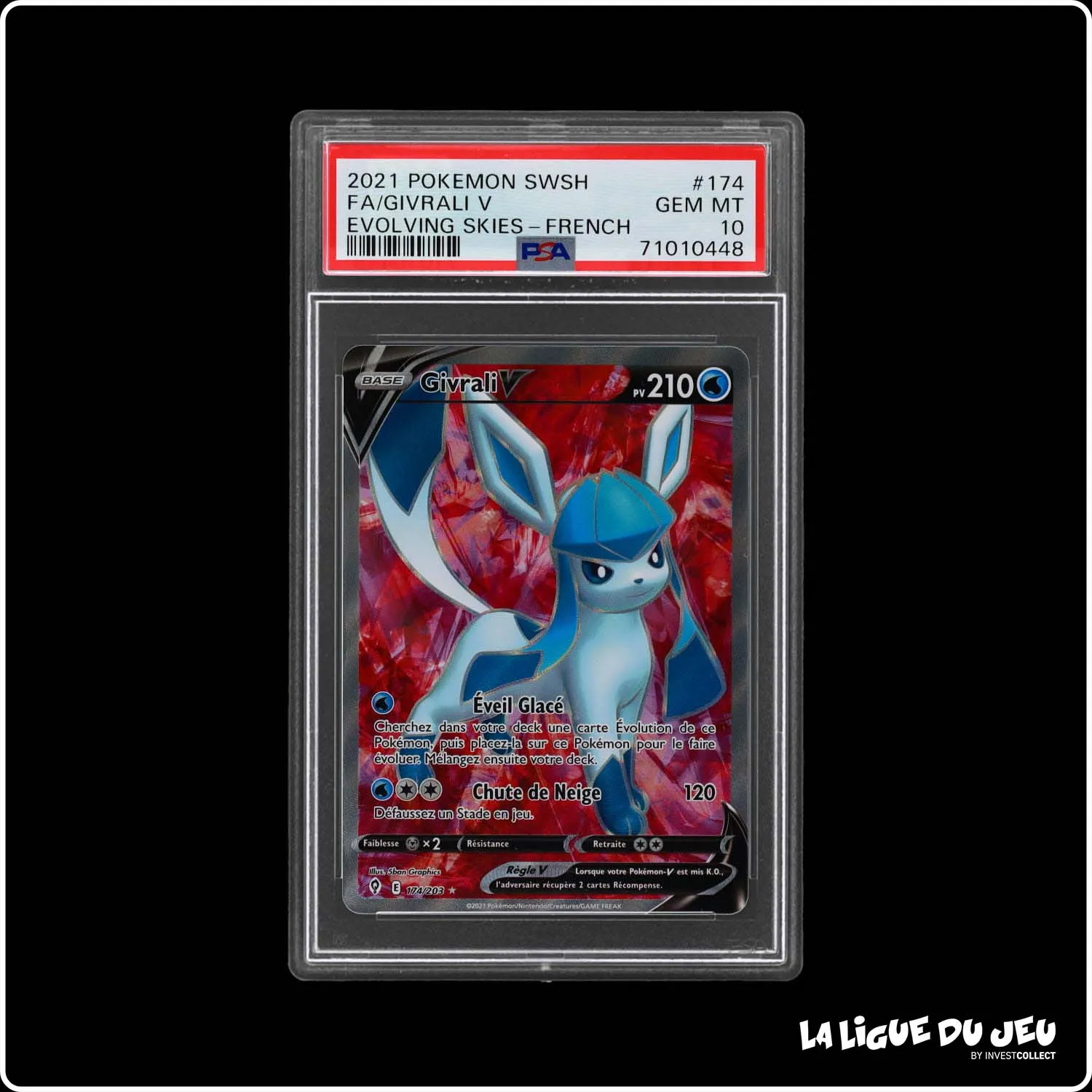 Ultra - Pokemon - Évolution Céleste - Givrali V 174/203 - PSA 10 - Français