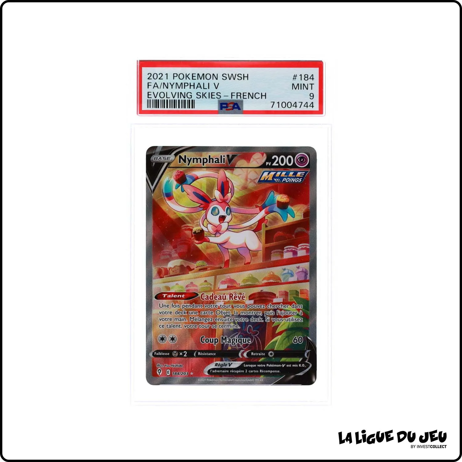 Ultra - Pokemon - Évolution Céleste - Nymphali V 184/203 - PSA 9 - Français