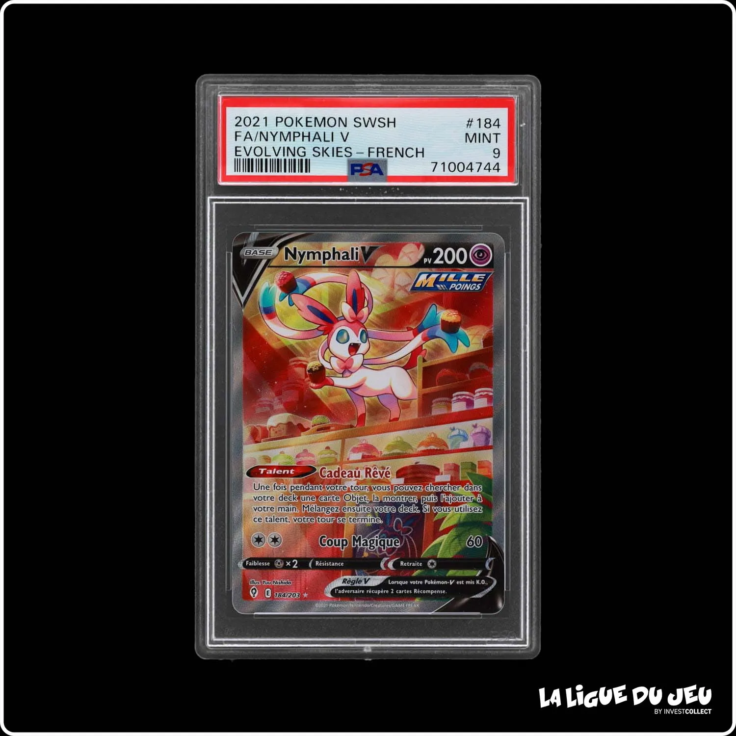 Ultra - Pokemon - Évolution Céleste - Nymphali V 184/203 - PSA 9 - Français