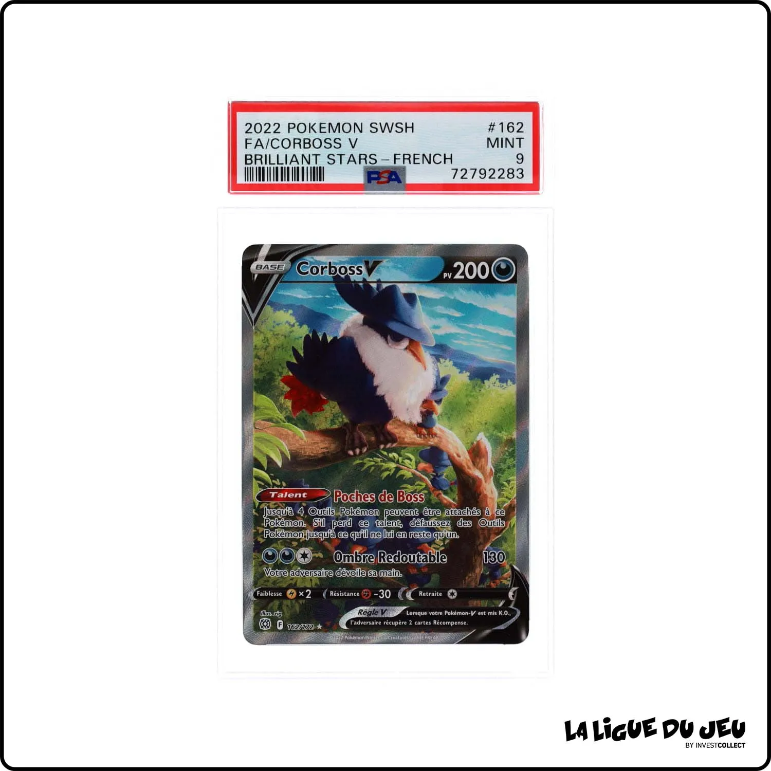 Ultra - Pokemon - Stars Étincelantes - Corboss V 162/172 - PSA 9 - Français