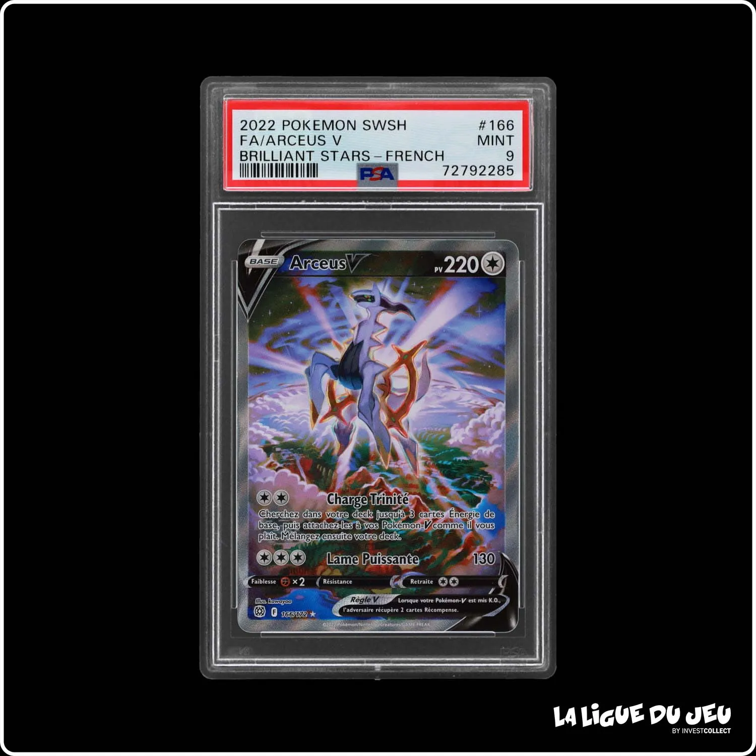 Ultra - Pokemon - Stars Étincelantes - Arceus V 166/172 - PSA 9 - Français