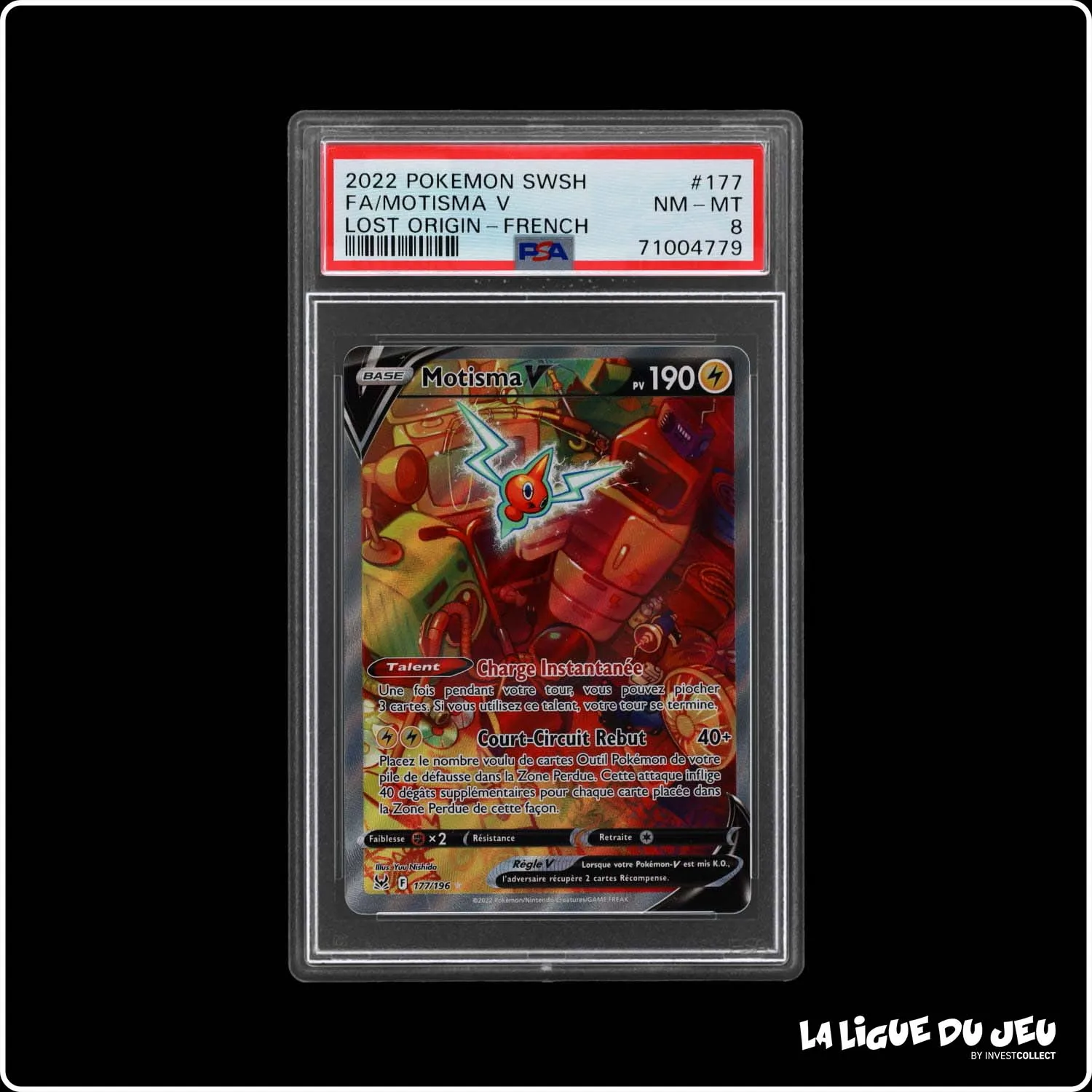 Ultra - Pokemon - Origine Perdue - Motisma V 177/196 - PSA 8 - Français