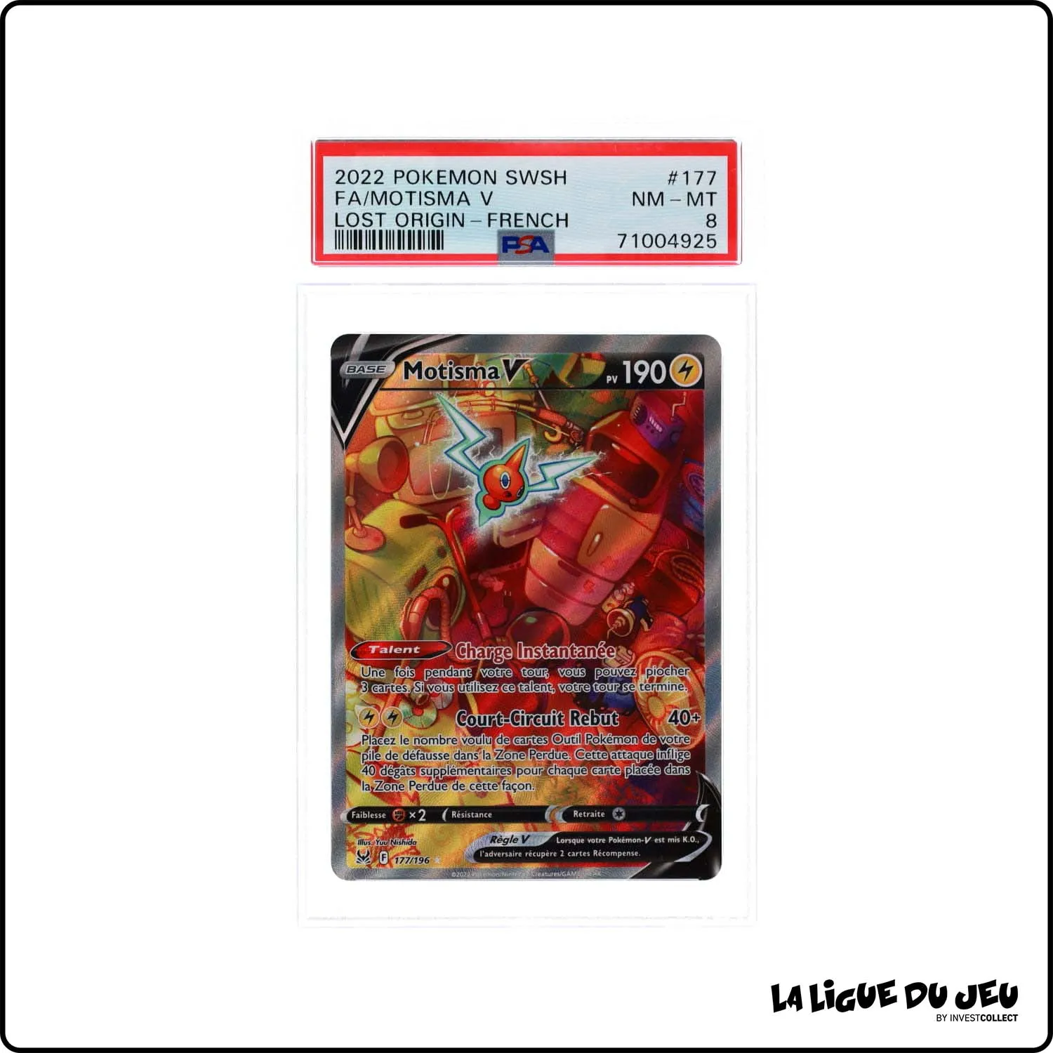 Ultra - Pokemon - Origine Perdue - Motisma V 177/196 - PSA 8 - Français