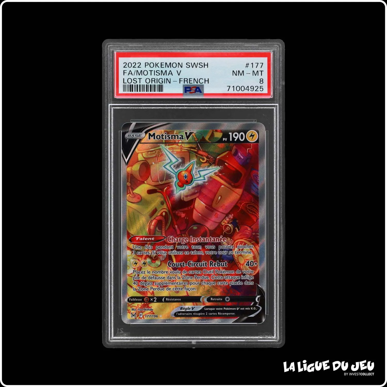 Ultra - Pokemon - Origine Perdue - Motisma V 177/196 - PSA 8 - Français