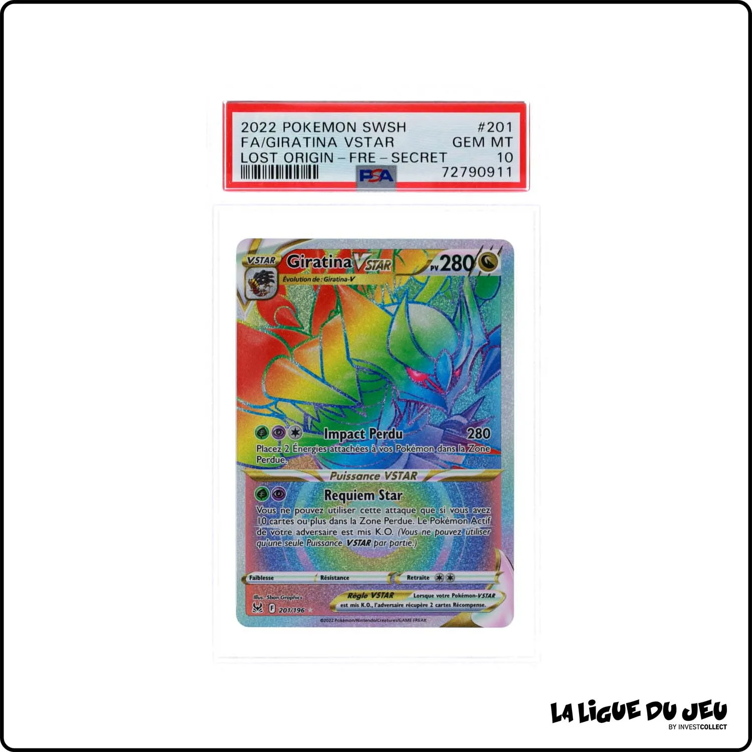 Secrete - Pokemon - Origine Perdue - Giratina Vstar 201/196 - PSA 10 - Français