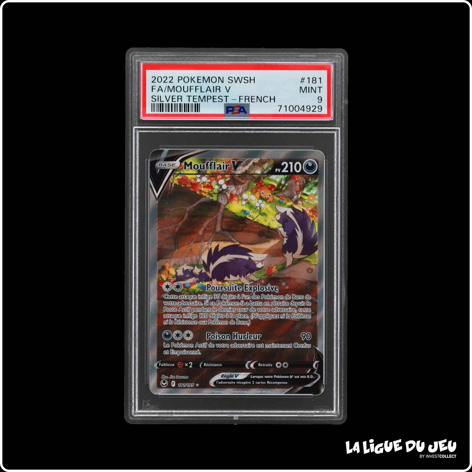 Ultra - Pokemon - Tempête Argentée - Moufflair V 181/195 - PSA 9 - Français