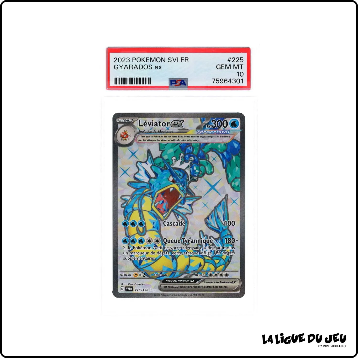 Ultra - Pokemon - Écarlate et Violet de Base - Léviator ex 225/198 - PSA 10 - Français