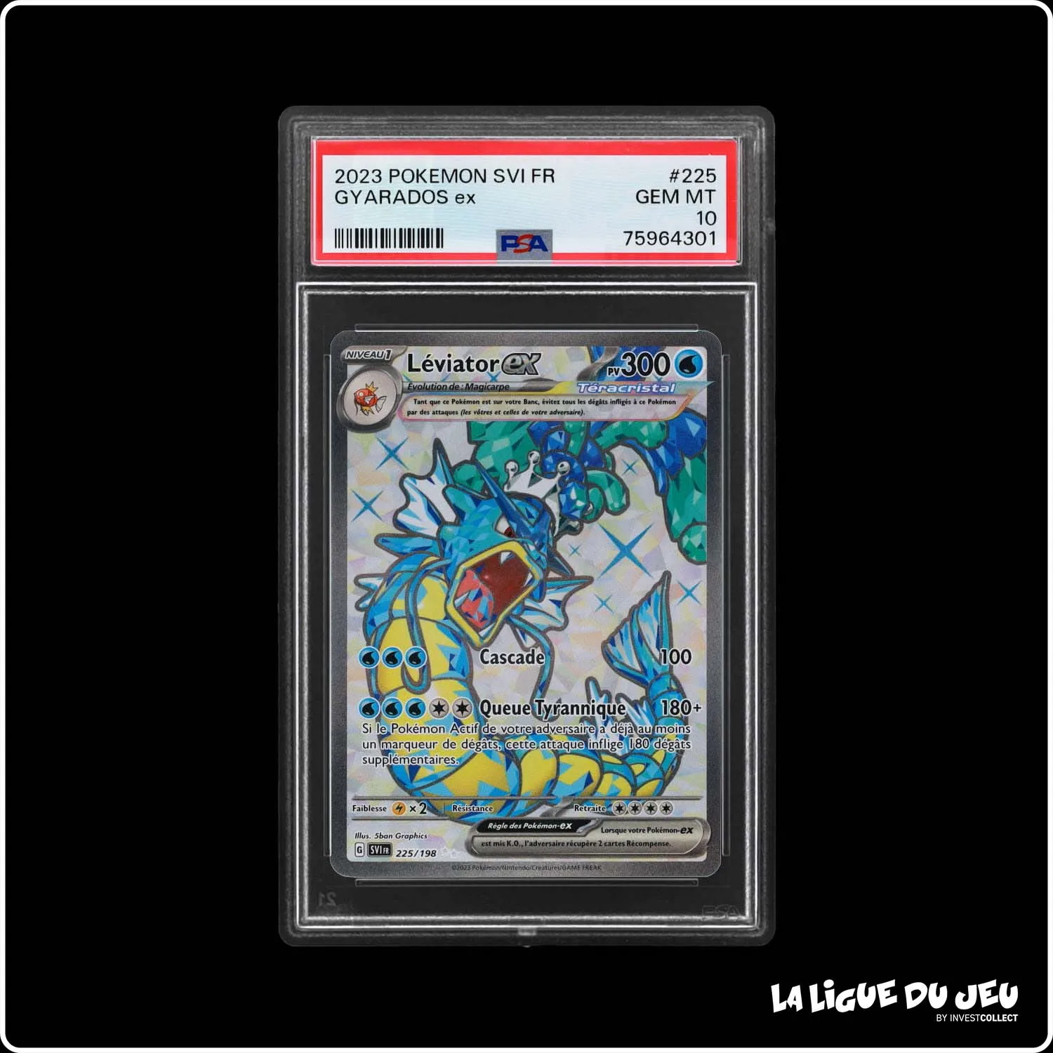 Ultra - Pokemon - Écarlate et Violet de Base - Léviator ex 225/198 - PSA 10 - Français