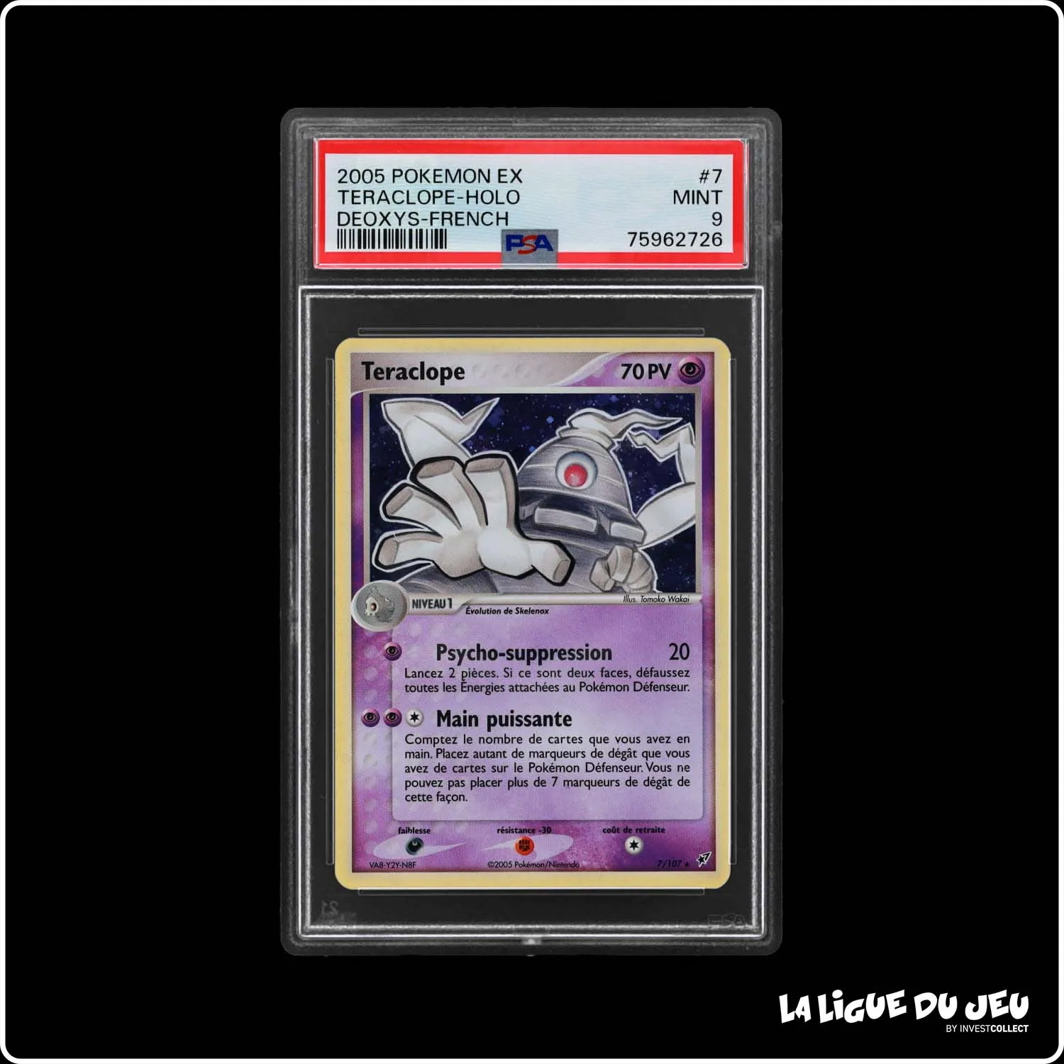 Holo - Pokemon - Deoxys - Teraclope 7/107 - PSA 9 - Français