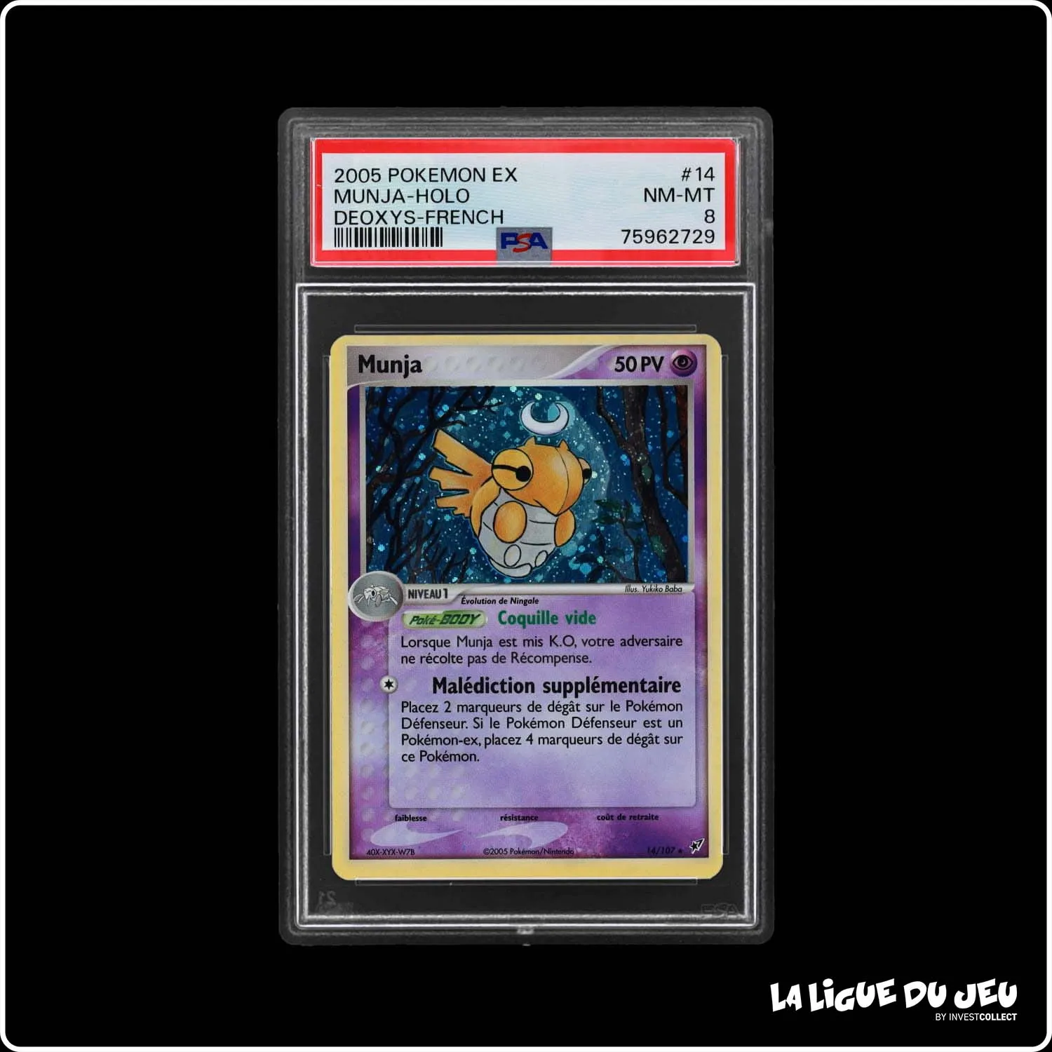 Holo - Pokemon - Deoxys - Munja 14/107 - PSA 8 - Français