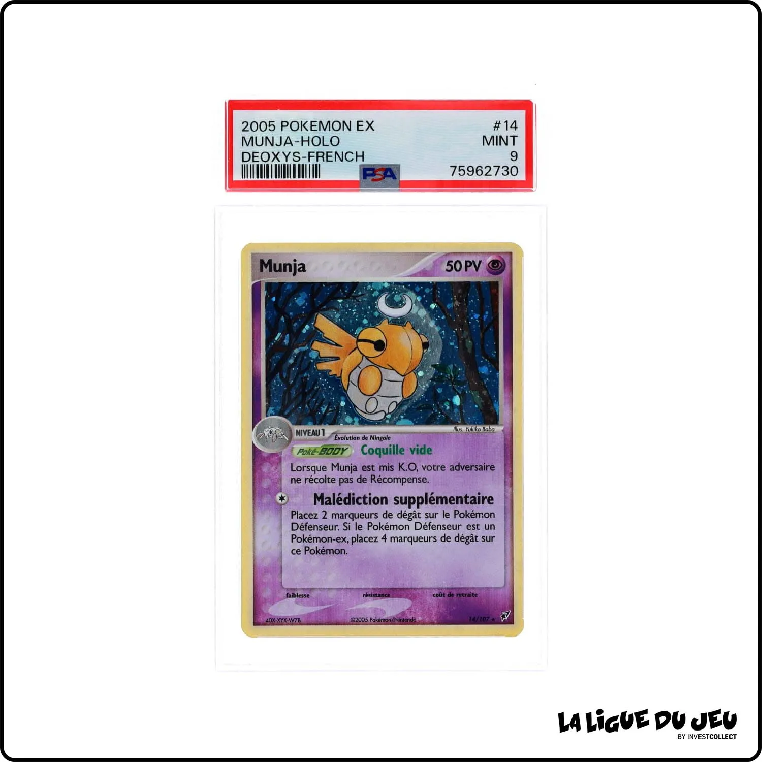 Holo - Pokemon - Deoxys - Munja 14/107 - PSA 9 - Français