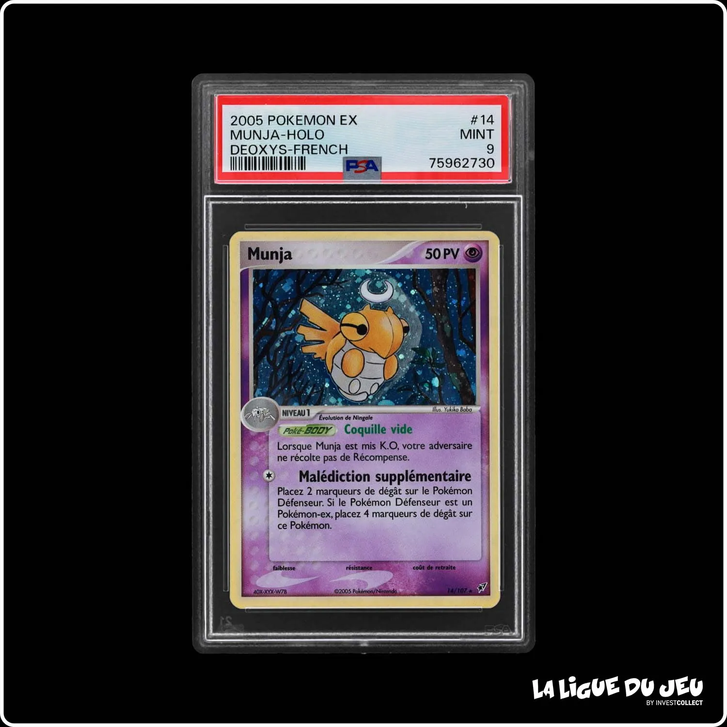 Holo - Pokemon - Deoxys - Munja 14/107 - PSA 9 - Français