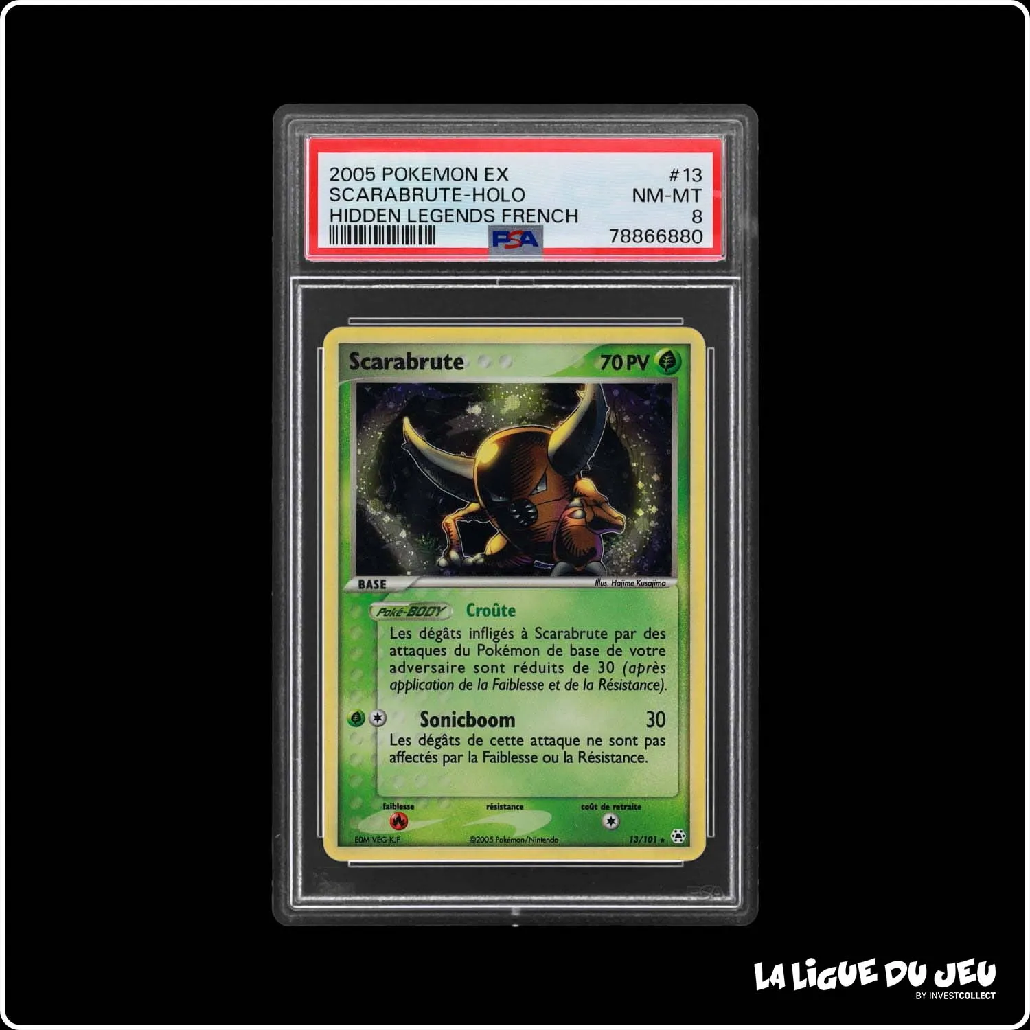 Holo - Pokemon - Légendes Oubliées - Scarabrute 13/101 - PSA 8 - Français