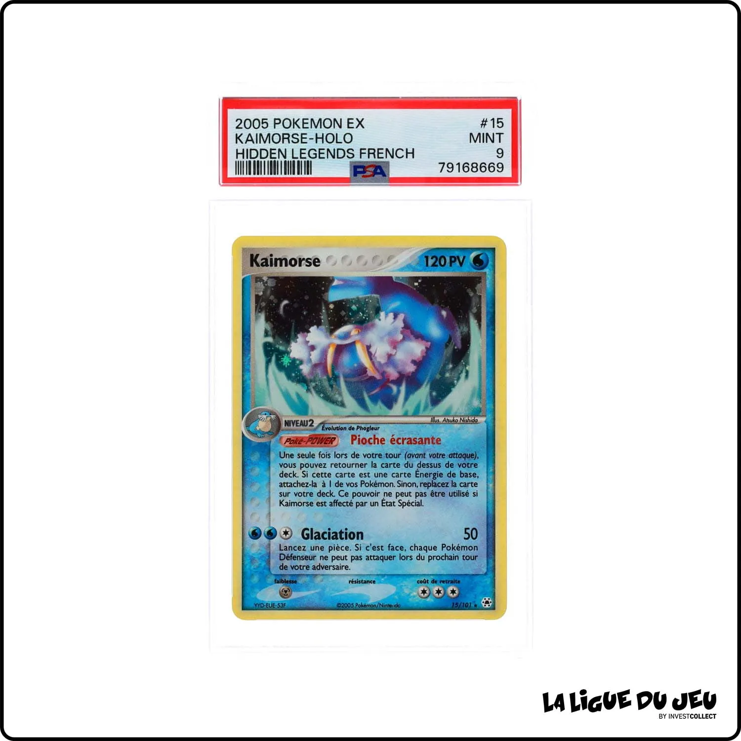 Holo - Pokemon - Légendes Oubliées - Kaimorse 15/101 - PSA 9 - Français