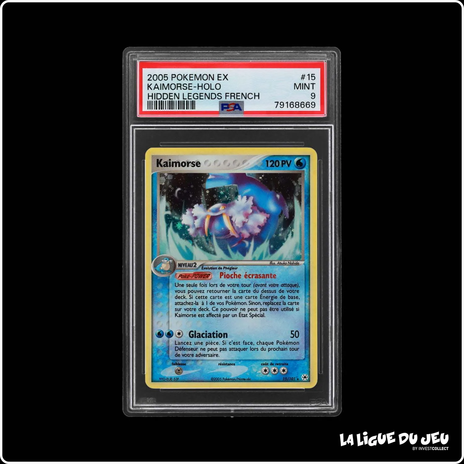 Holo - Pokemon - Légendes Oubliées - Kaimorse 15/101 - PSA 9 - Français