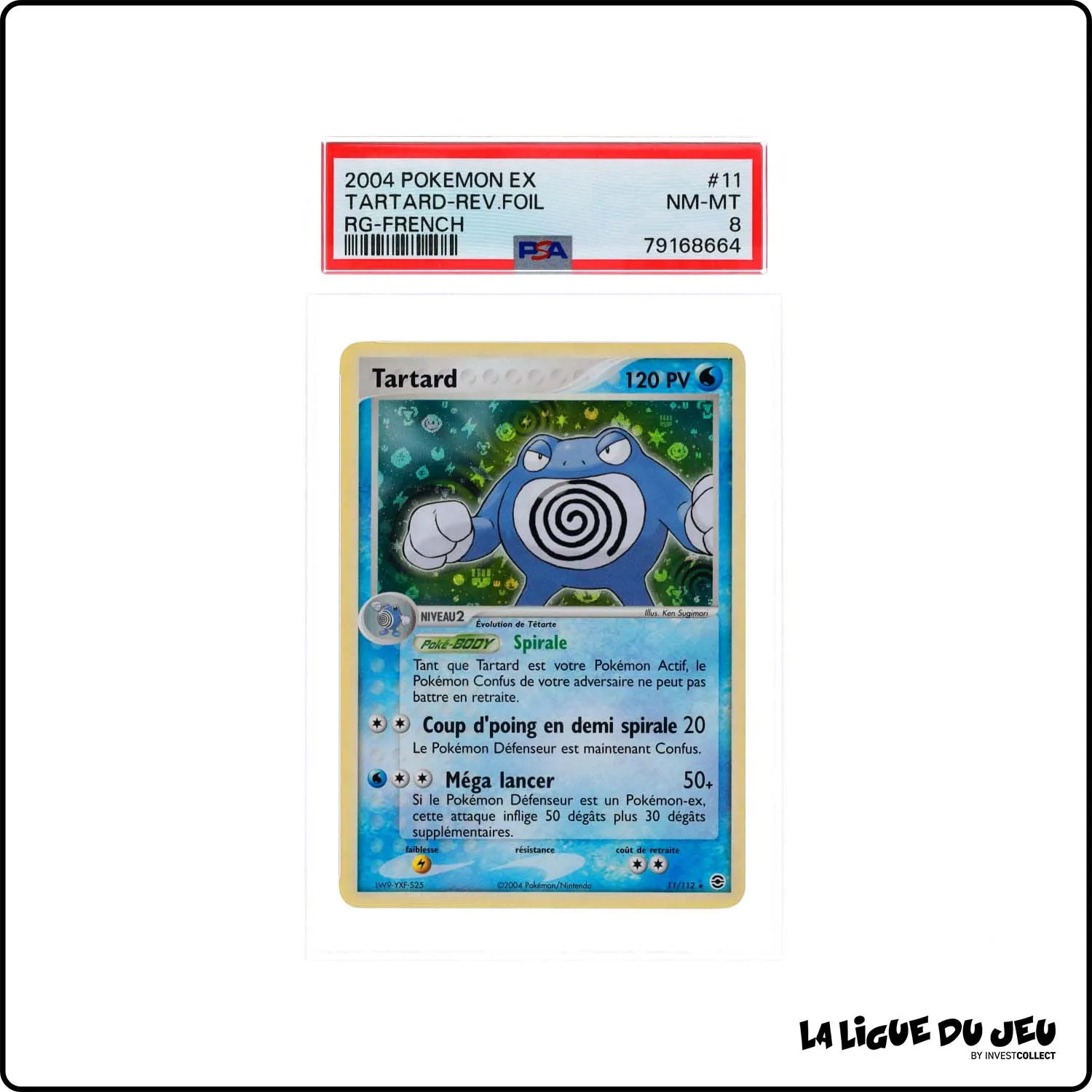 Holo - Pokemon - Rouge Feu Vert Feuille - Tartard 11/112 - Reverse foil - PSA 8 - Français