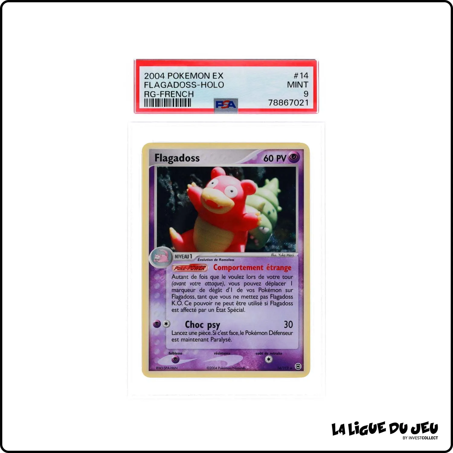 Holo - Pokemon - Rouge Feu Vert Feuille - Flagadoss 14/112 - PSA 9 - Français