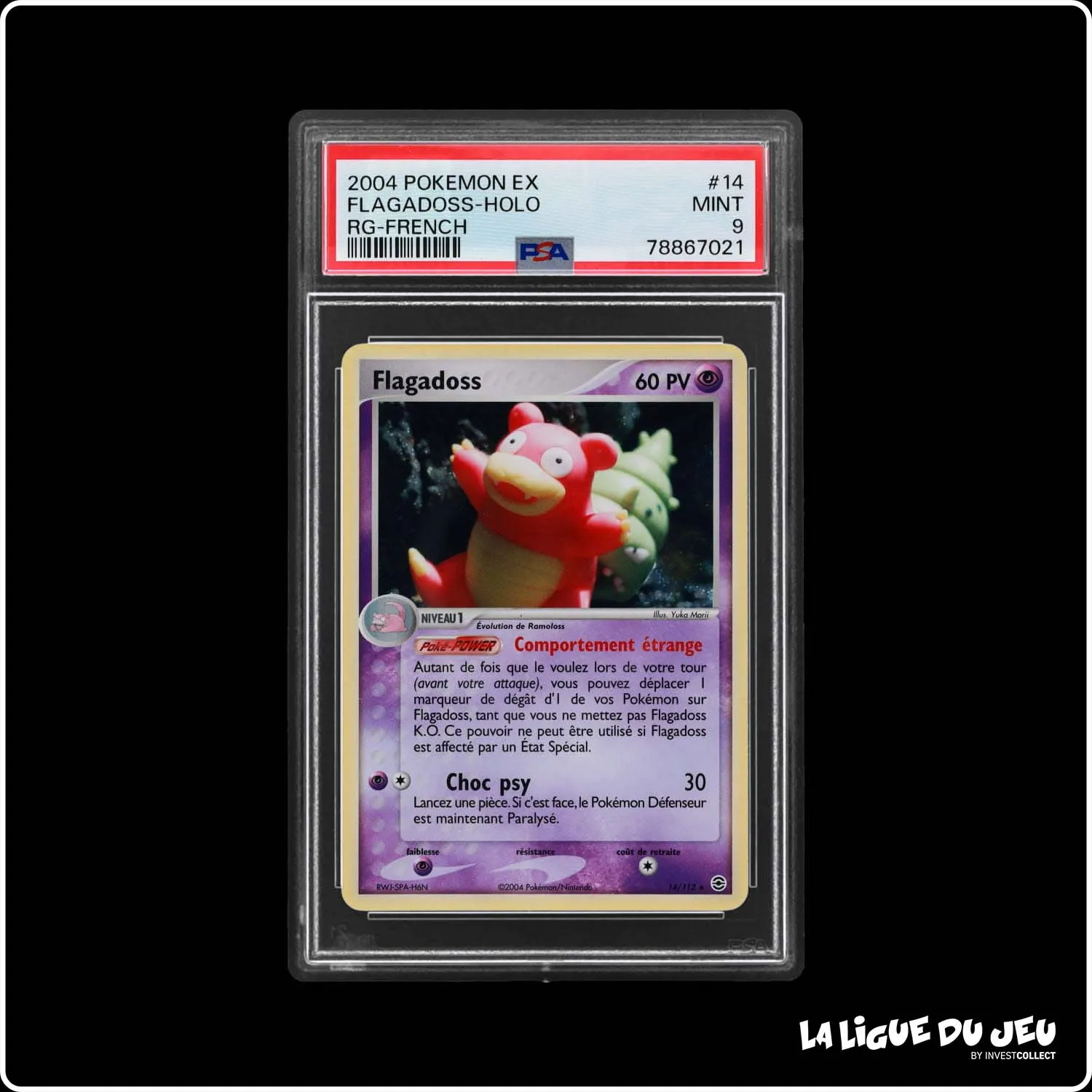 Holo - Pokemon - Rouge Feu Vert Feuille - Flagadoss 14/112 - PSA 9 - Français