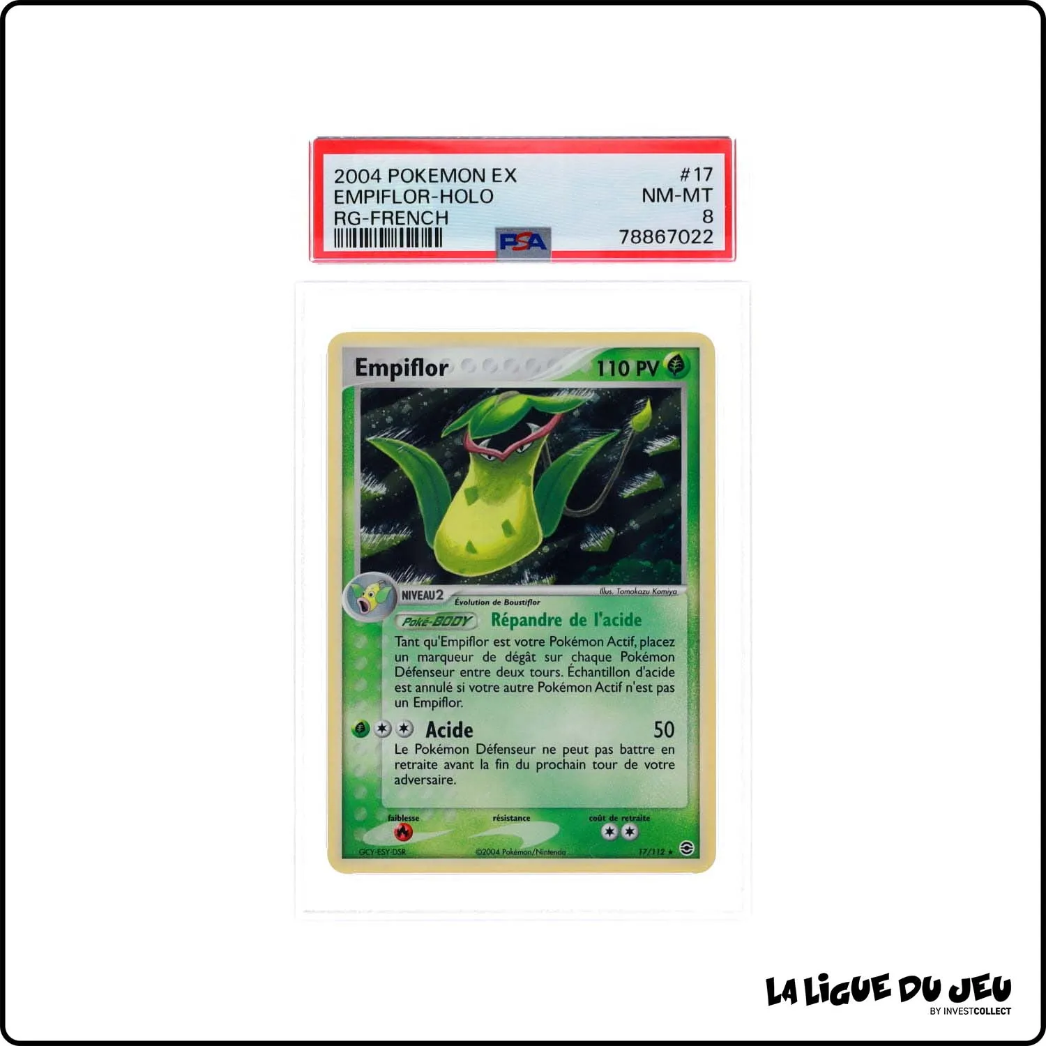 Holo - Pokemon - Rouge Feu Vert Feuille - Empiflor 17/112 - PSA 8 - Français