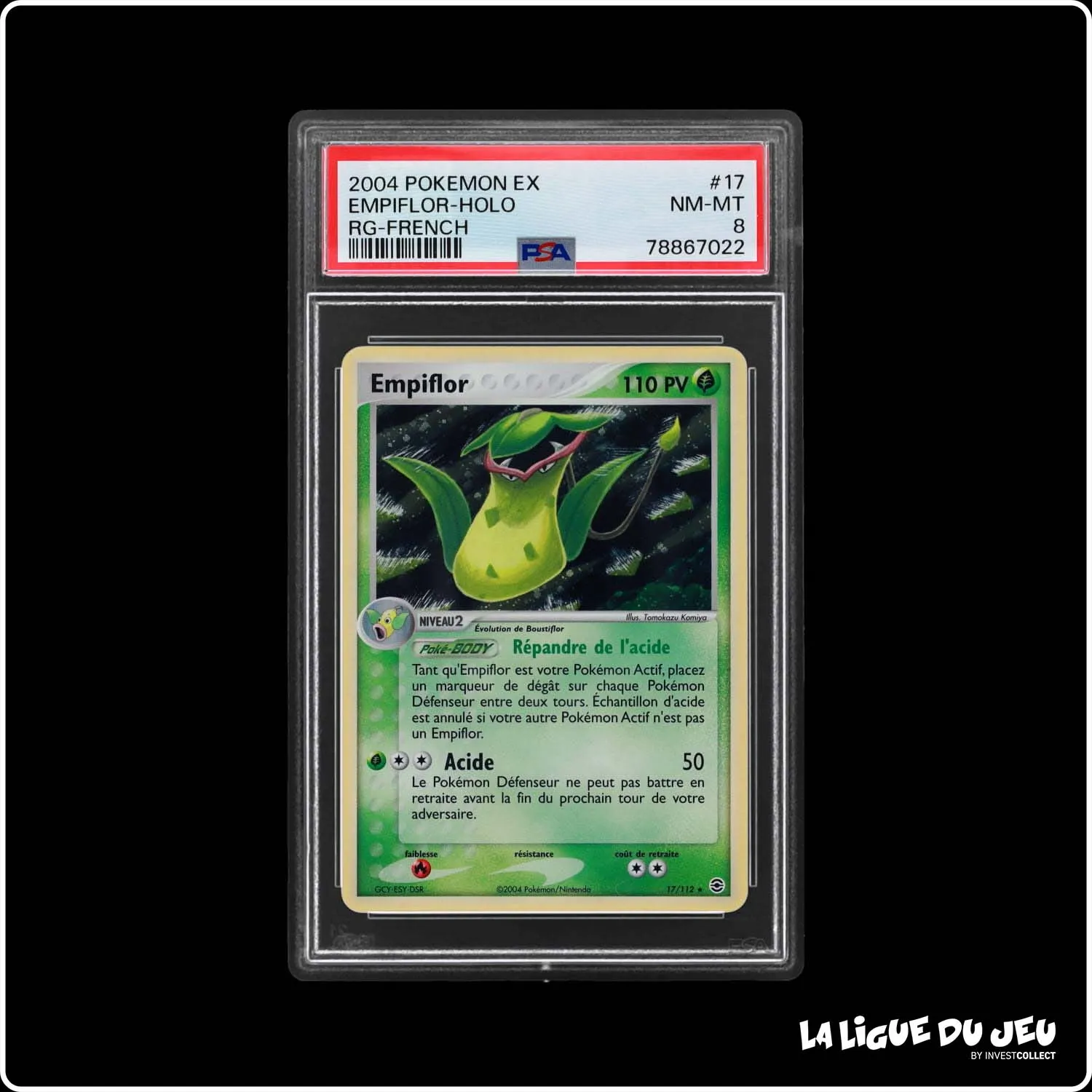 Holo - Pokemon - Rouge Feu Vert Feuille - Empiflor 17/112 - PSA 8 - Français