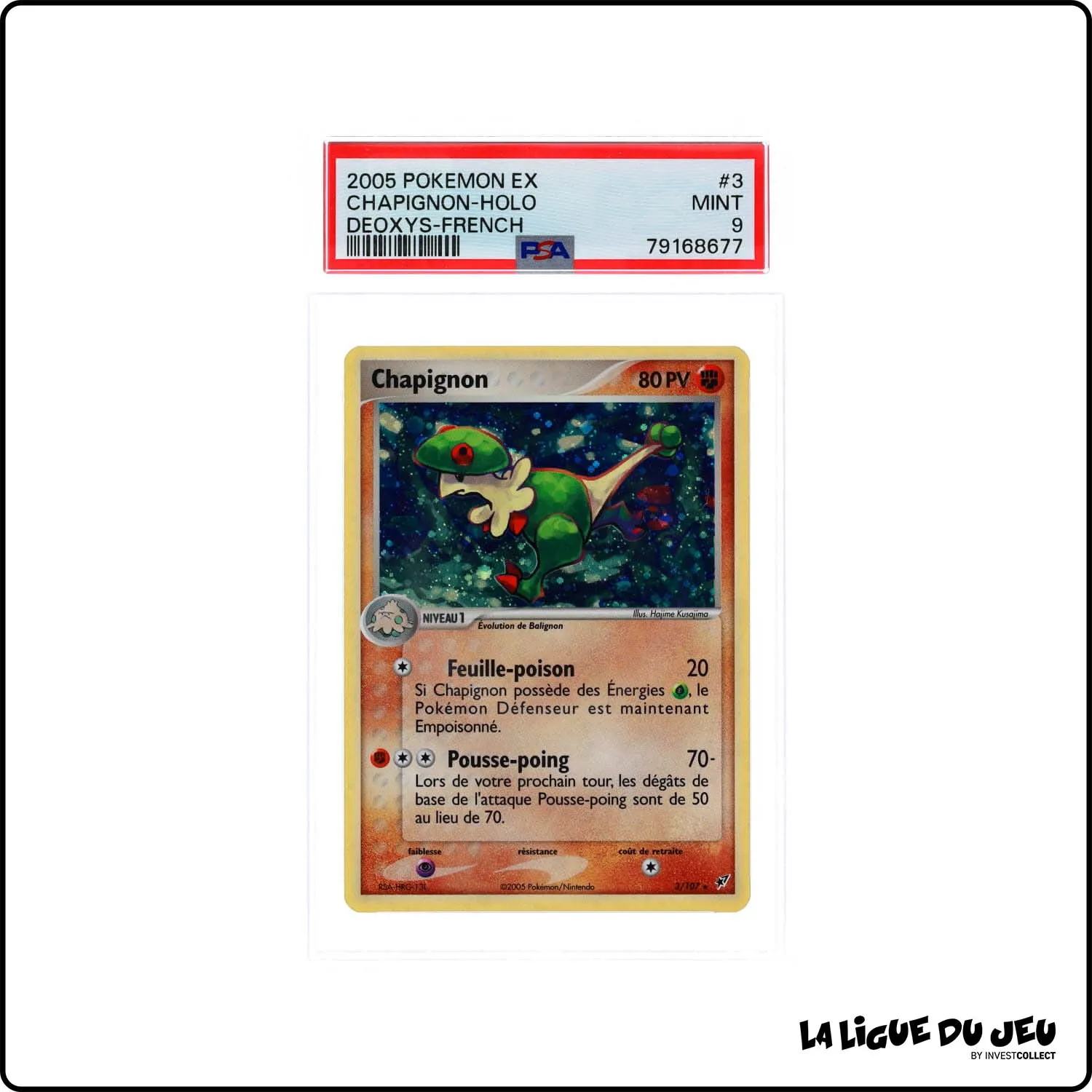 Holo - Pokemon - Deoxys - Chapignon 3/107 - PSA 9 - Français