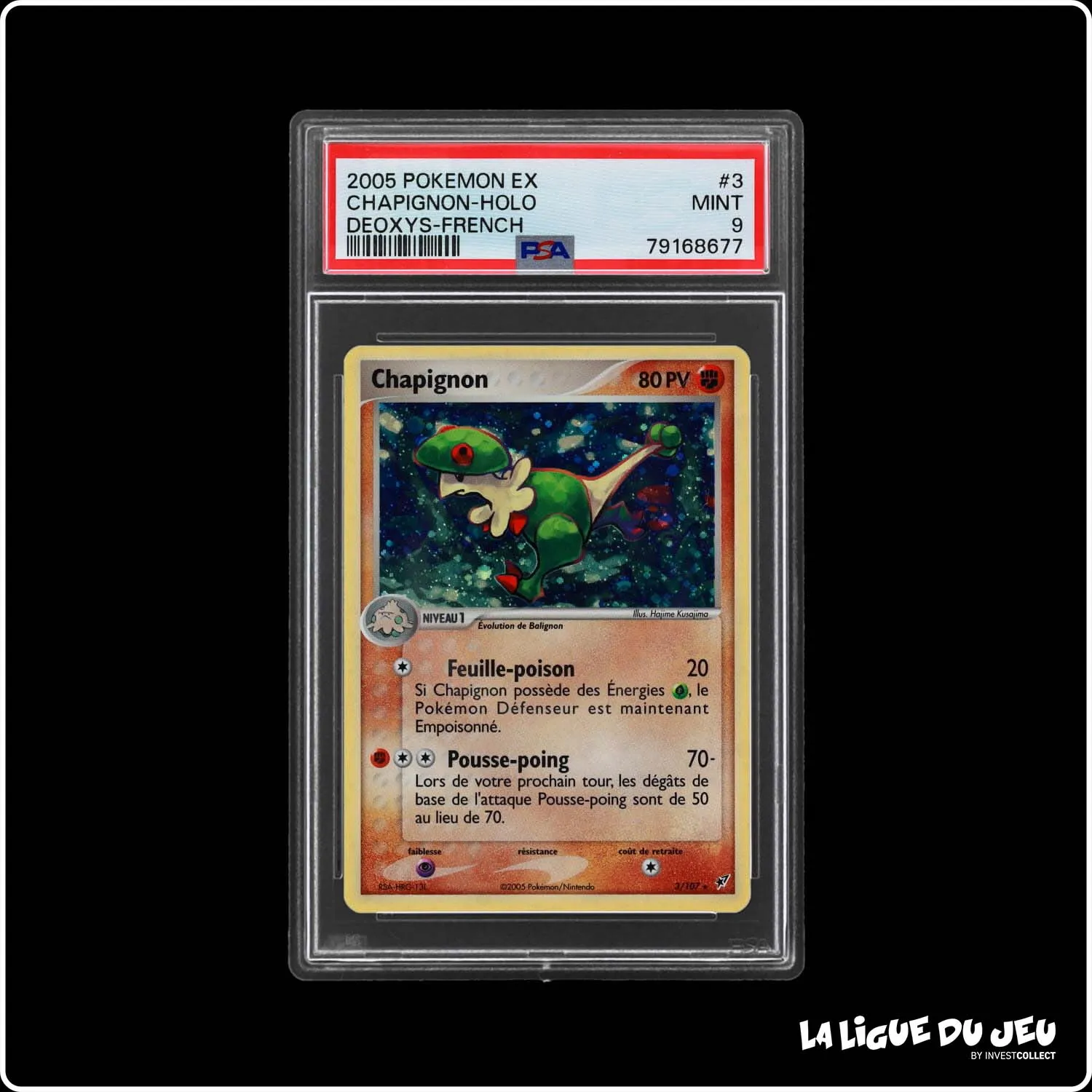 Holo - Pokemon - Deoxys - Chapignon 3/107 - PSA 9 - Français