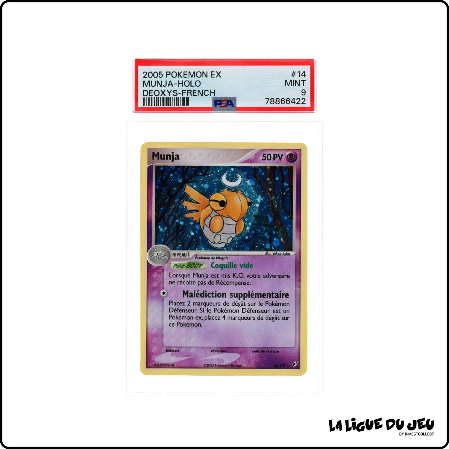 Holo - Pokemon - Deoxys - Munja 14/107 - PSA 9 - Français