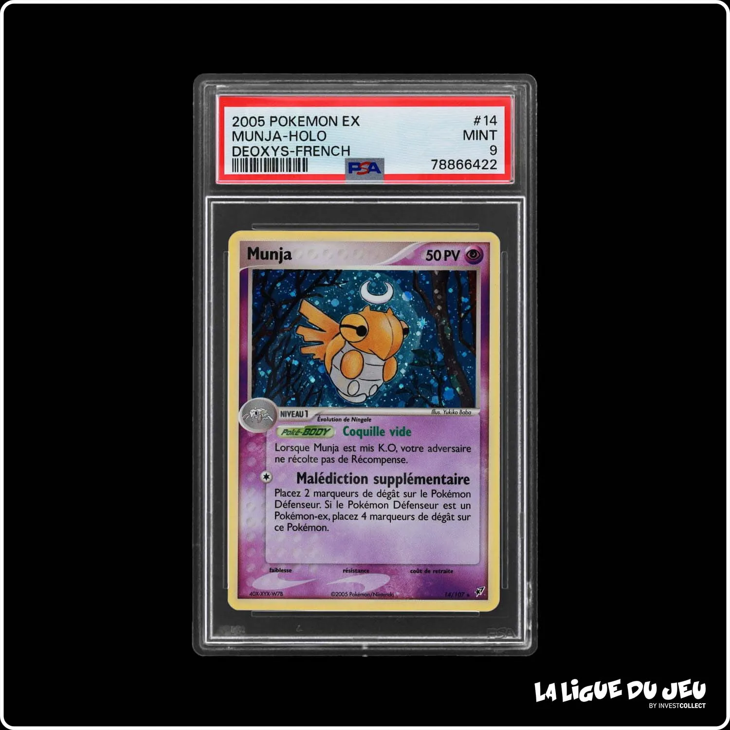 Holo - Pokemon - Deoxys - Munja 14/107 - PSA 9 - Français