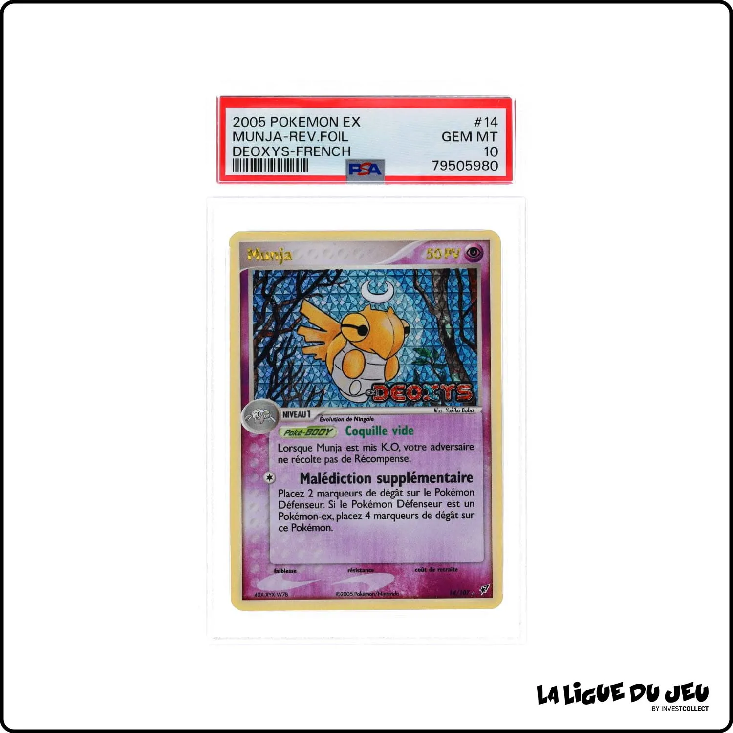 Holo - Pokemon - Deoxys - Munja 14/107 - Reverse foil - PSA 10 - Français