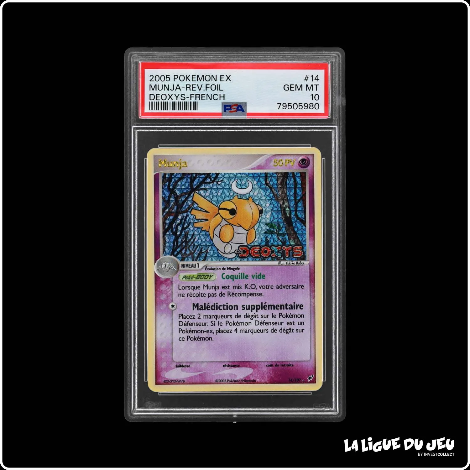 Holo - Pokemon - Deoxys - Munja 14/107 - Reverse foil - PSA 10 - Français