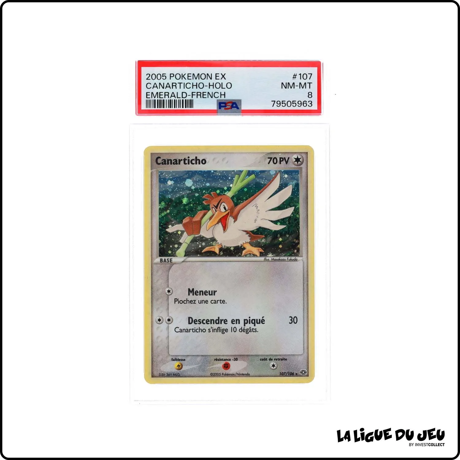 Secrète - Pokemon - Émeraude - Canarticho - 107/106 - PSA 8 - Français