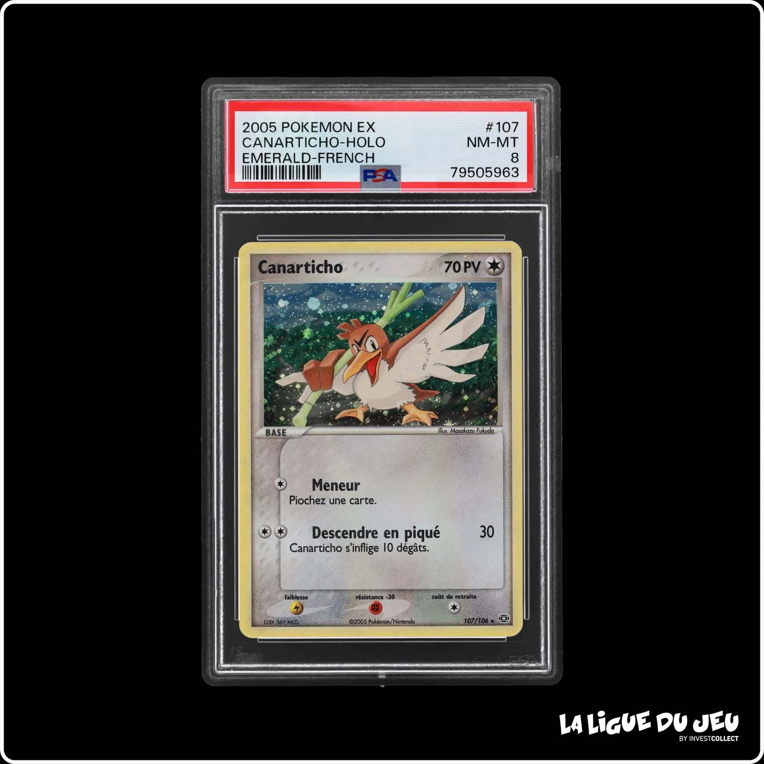 Secrète - Pokemon - Émeraude - Canarticho - 107/106 - PSA 8 - Français