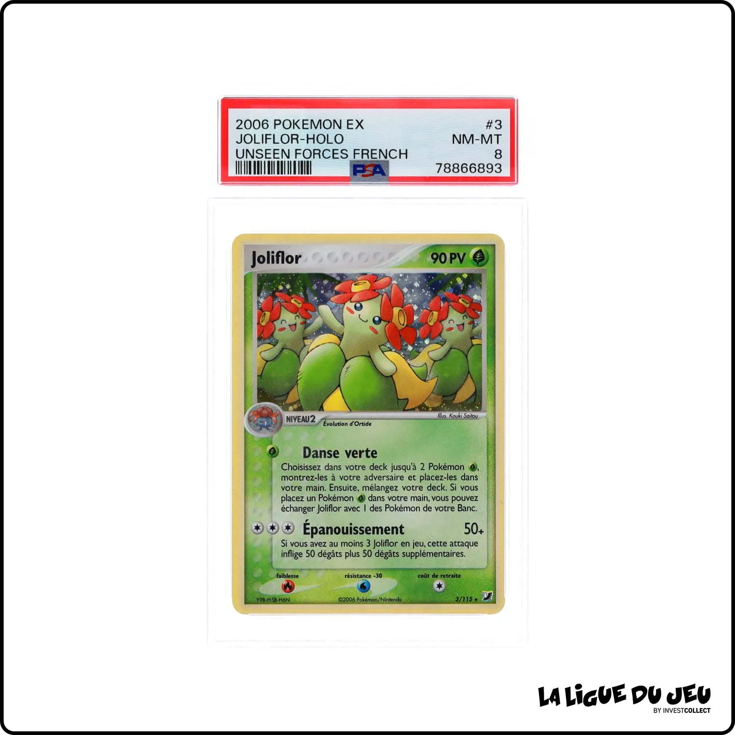 Holo - Pokemon - Forces Cachées - Joliflor 3/115 - PSA 8 - Français