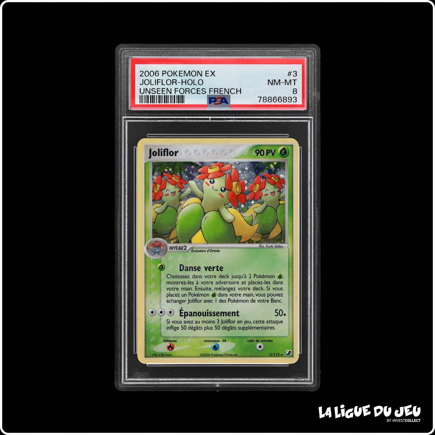 Holo - Pokemon - Forces Cachées - Joliflor 3/115 - PSA 8 - Français