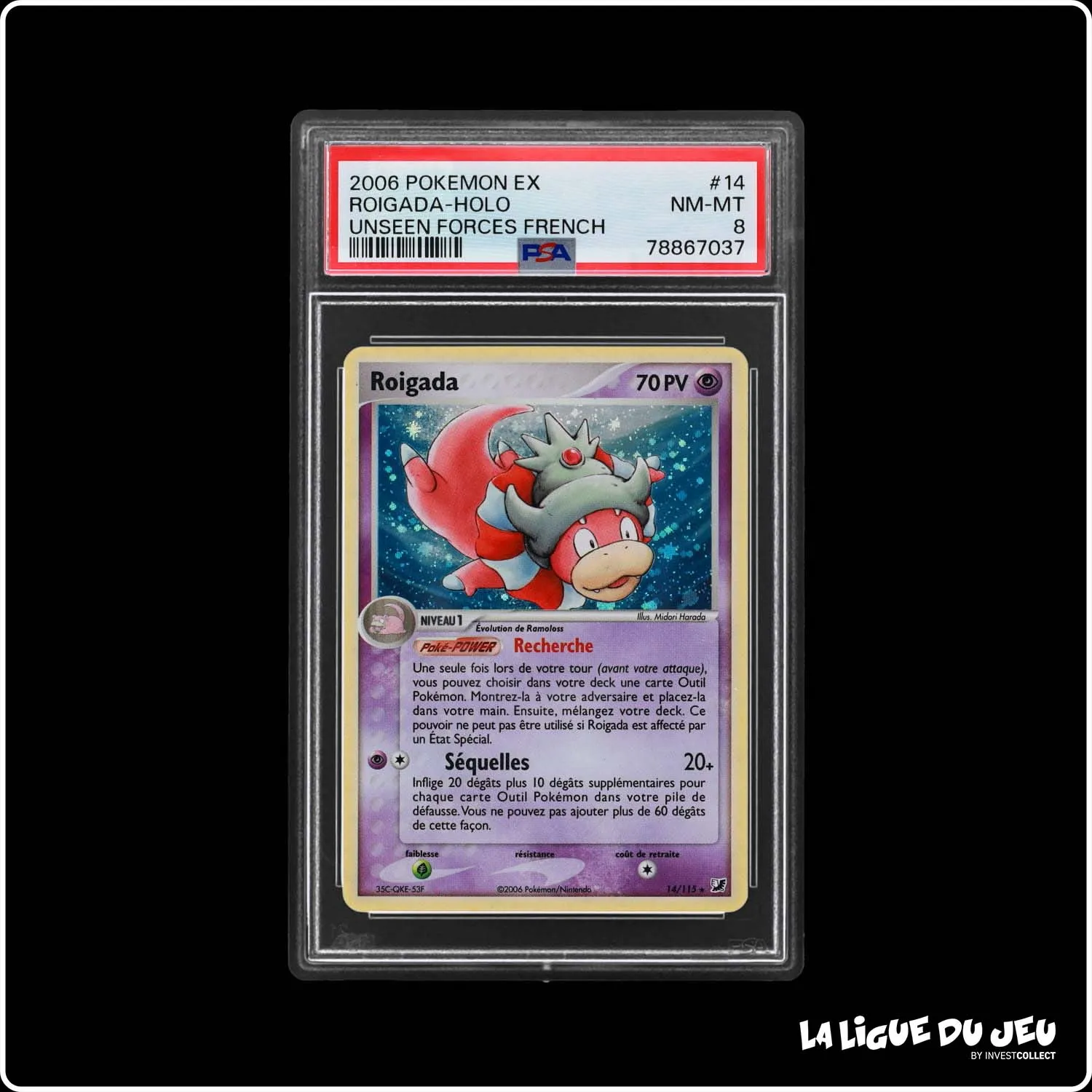 Holo - Pokemon - Forces Cachées - Roigada 14/115 - PSA 8 - Français