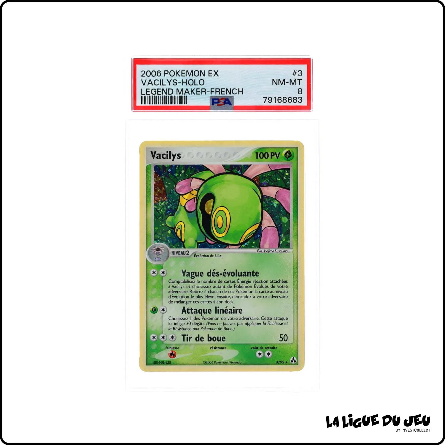 Holo - Pokemon - Créateurs de Légendes - Vacilys 3/92 - PSA 8 - Français