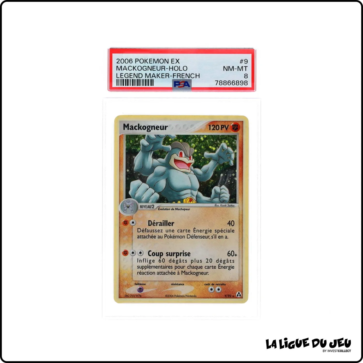 Holo - Pokemon - Créateurs de Légendes - Mackogneur 9/92 - PSA 8 - Français