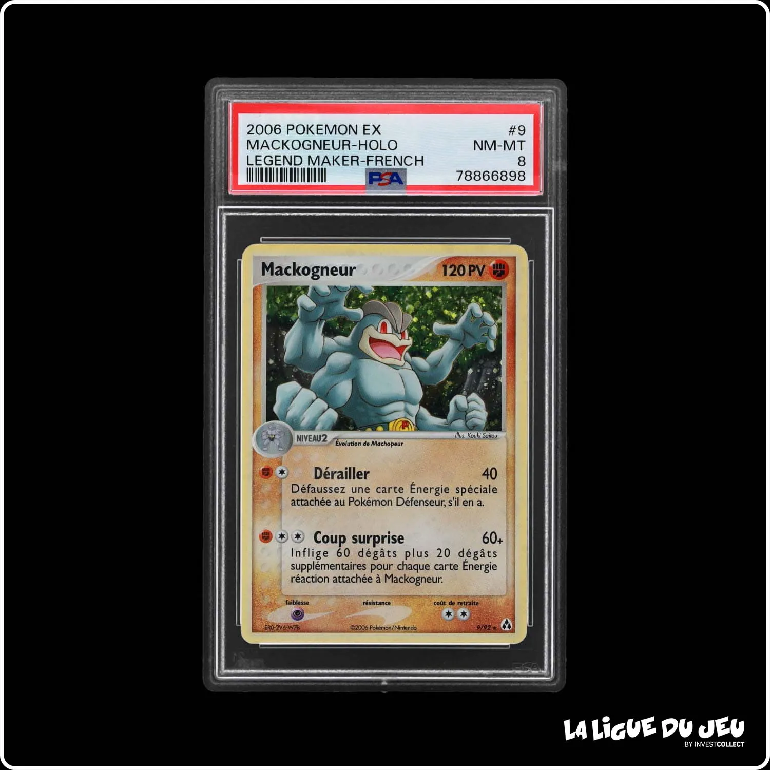 Holo - Pokemon - Créateurs de Légendes - Mackogneur 9/92 - PSA 8 - Français