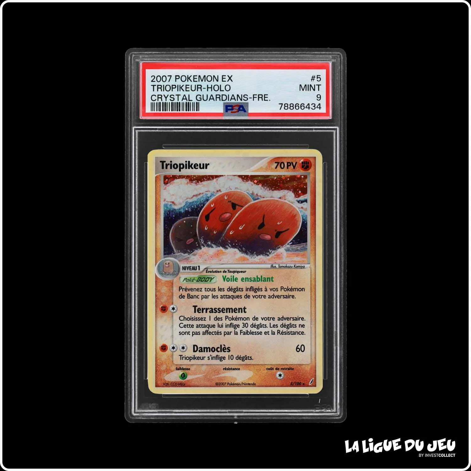 Holo - Pokemon - Gardiens de Cristal - Triopikeur 5/100 - PSA 9 - Français