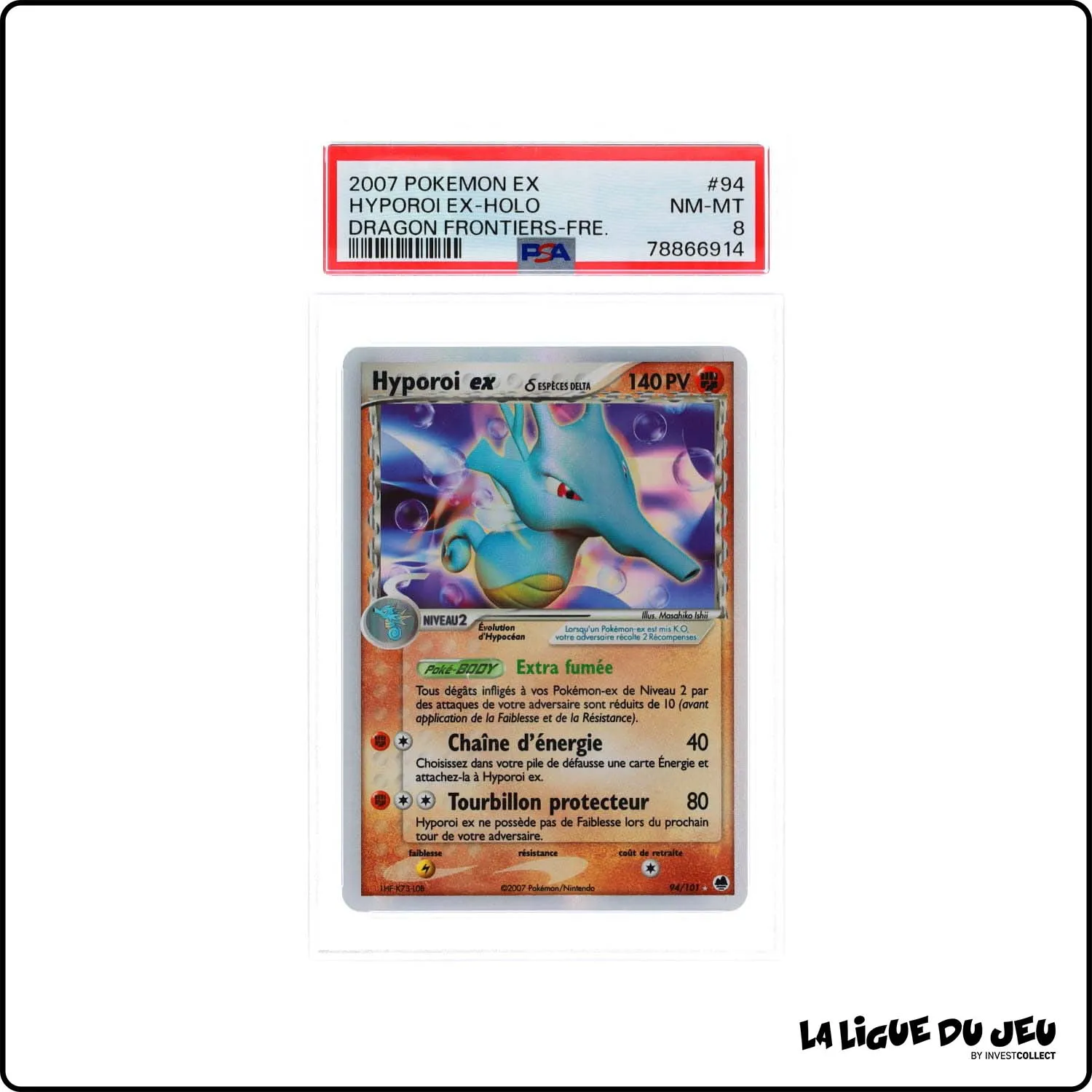 Ultra - Pokemon - Île des Dragons - Hyporoi ex 94/101 - PSA 8 - Français