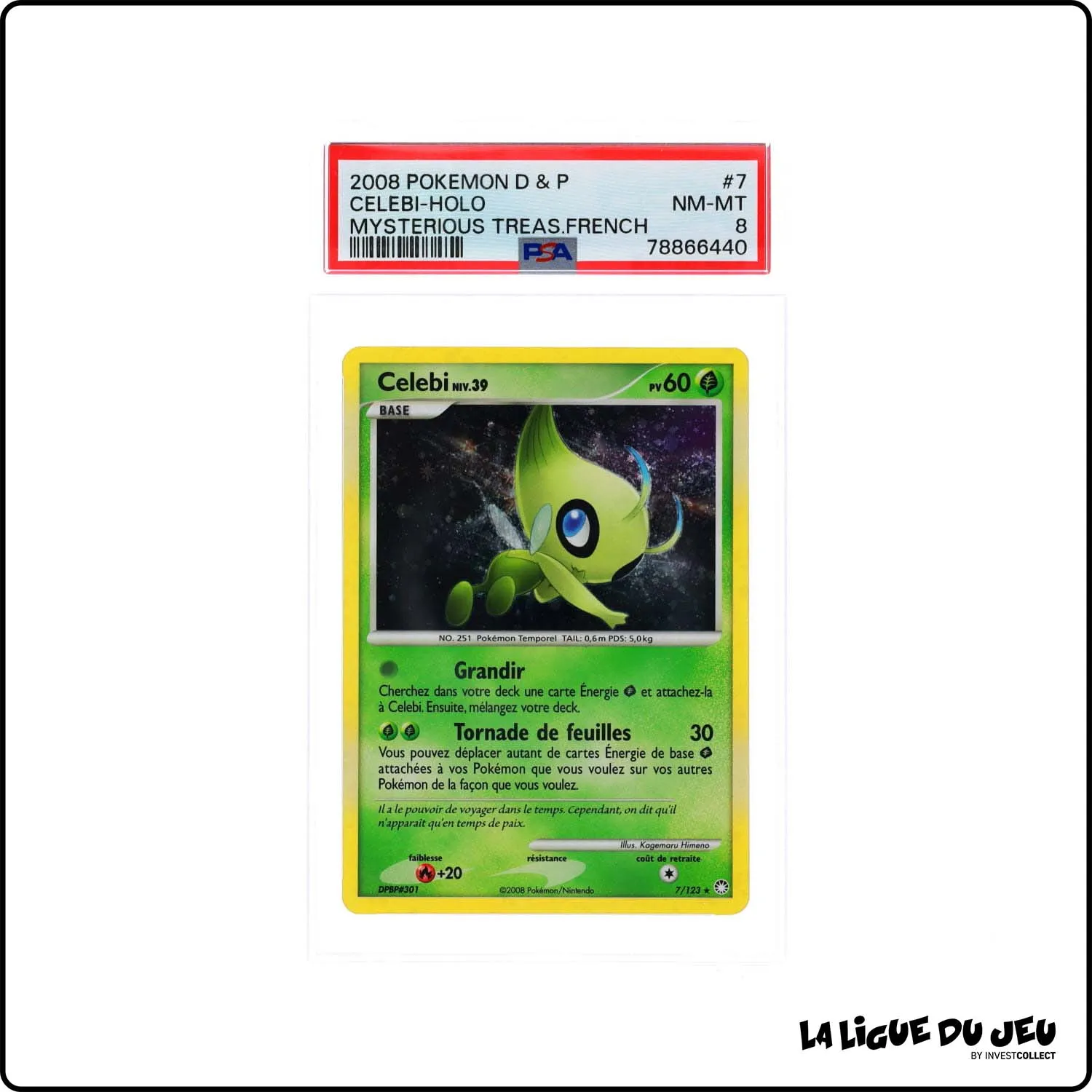 Holo - Pokemon - Trésors Mystérieux - Celebi 7/123 - PSA 8 - Français