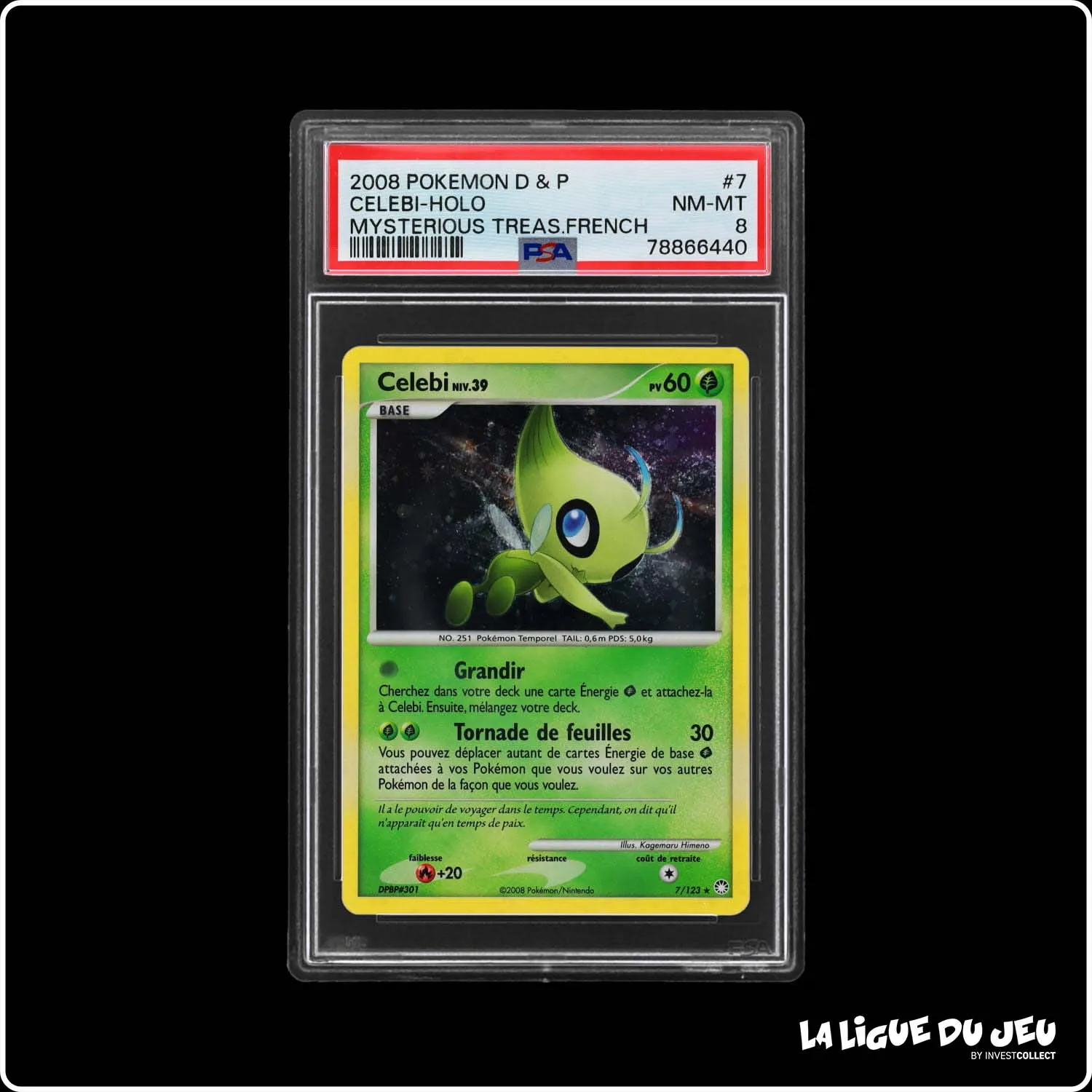 Holo - Pokemon - Trésors Mystérieux - Celebi 7/123 - PSA 8 - Français