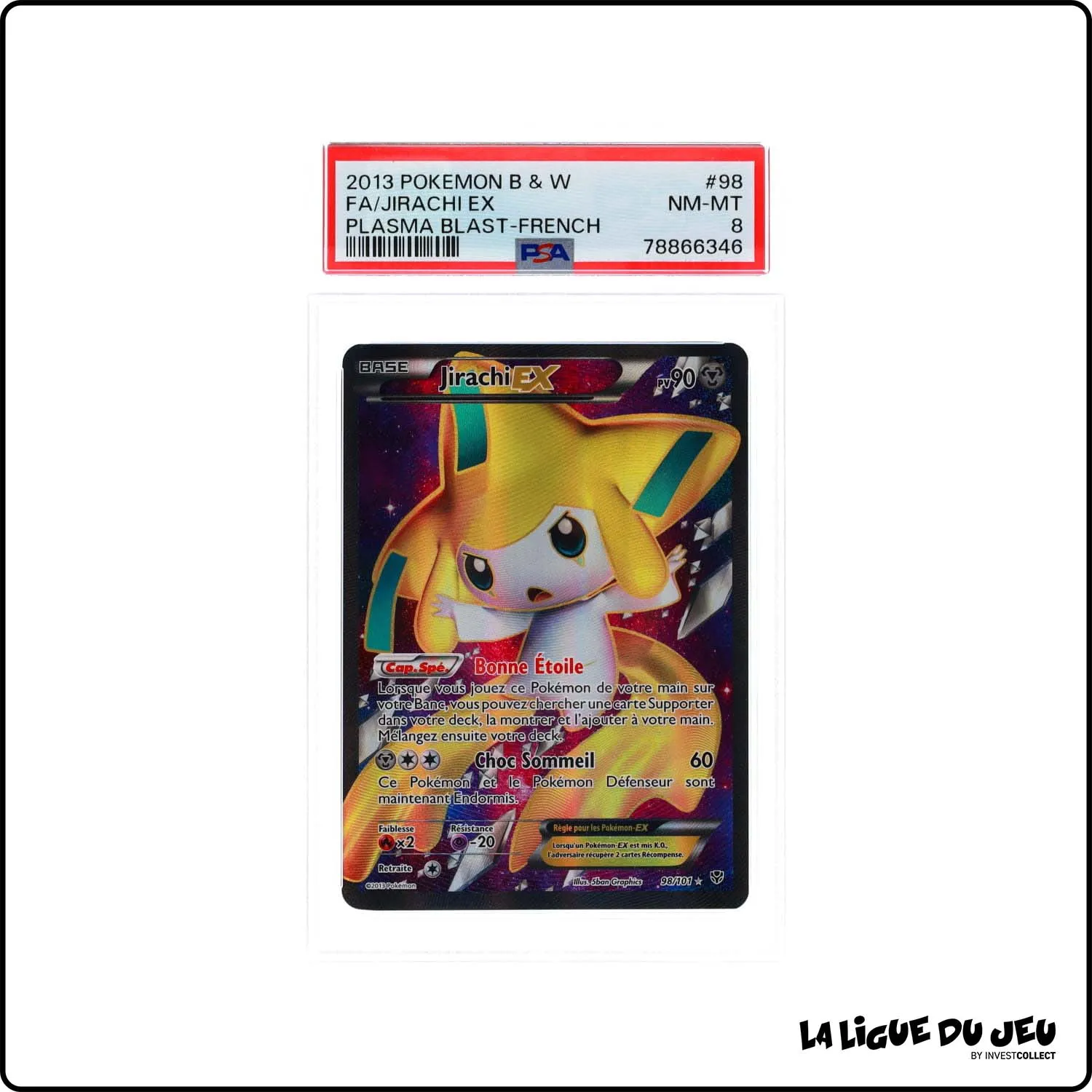 Ultra - Pokemon - Explosion Plasma - Jirachi EX 98/101 - PSA 8 - Français