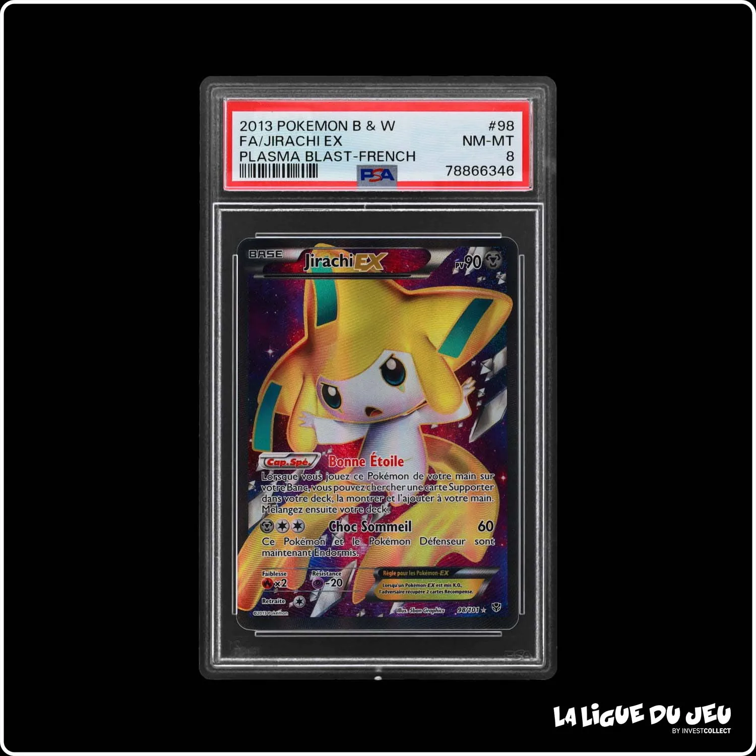 Ultra - Pokemon - Explosion Plasma - Jirachi EX 98/101 - PSA 8 - Français