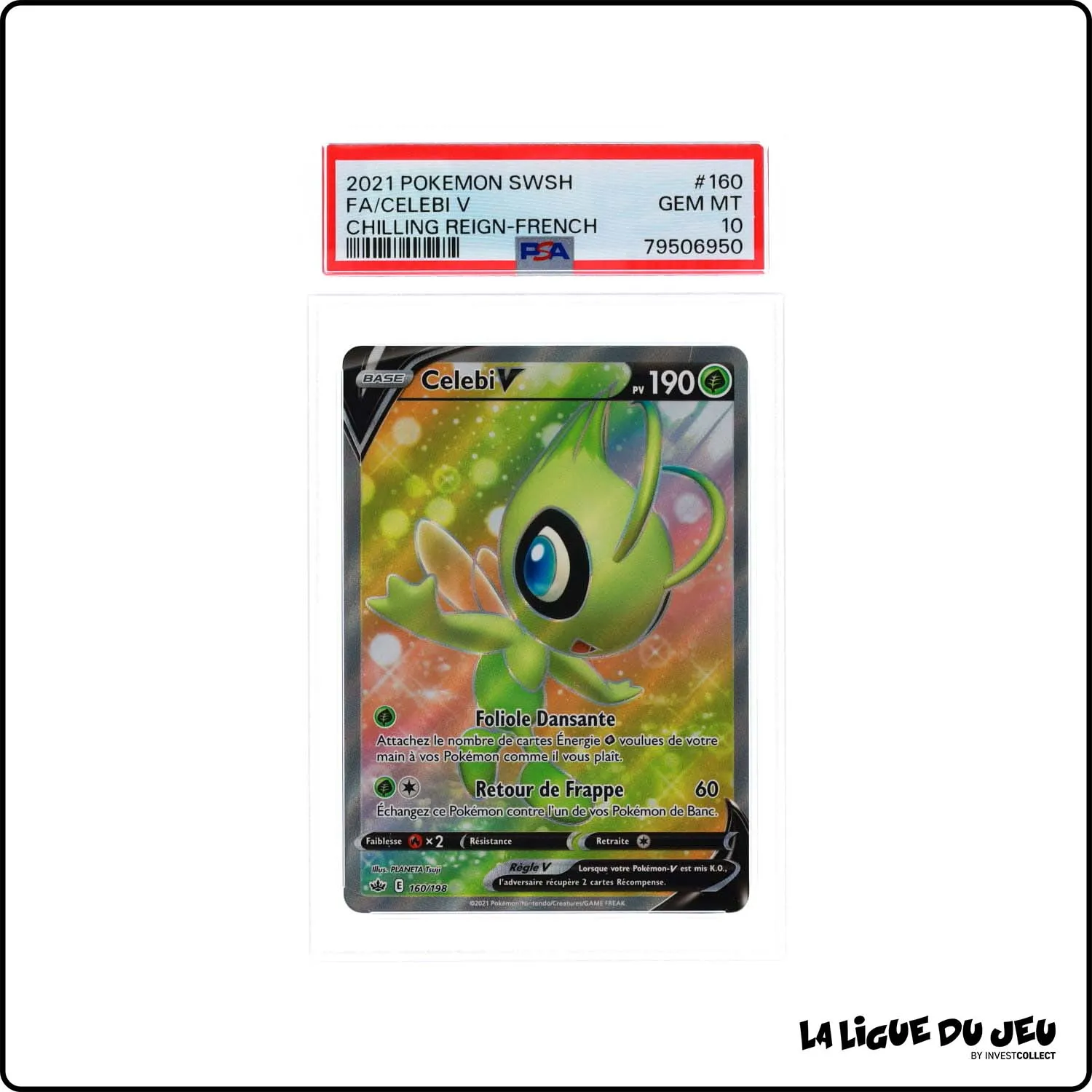 Ultra - Pokemon - Règne de Glace - Celebi V 160/198 - PSA 10 - Français