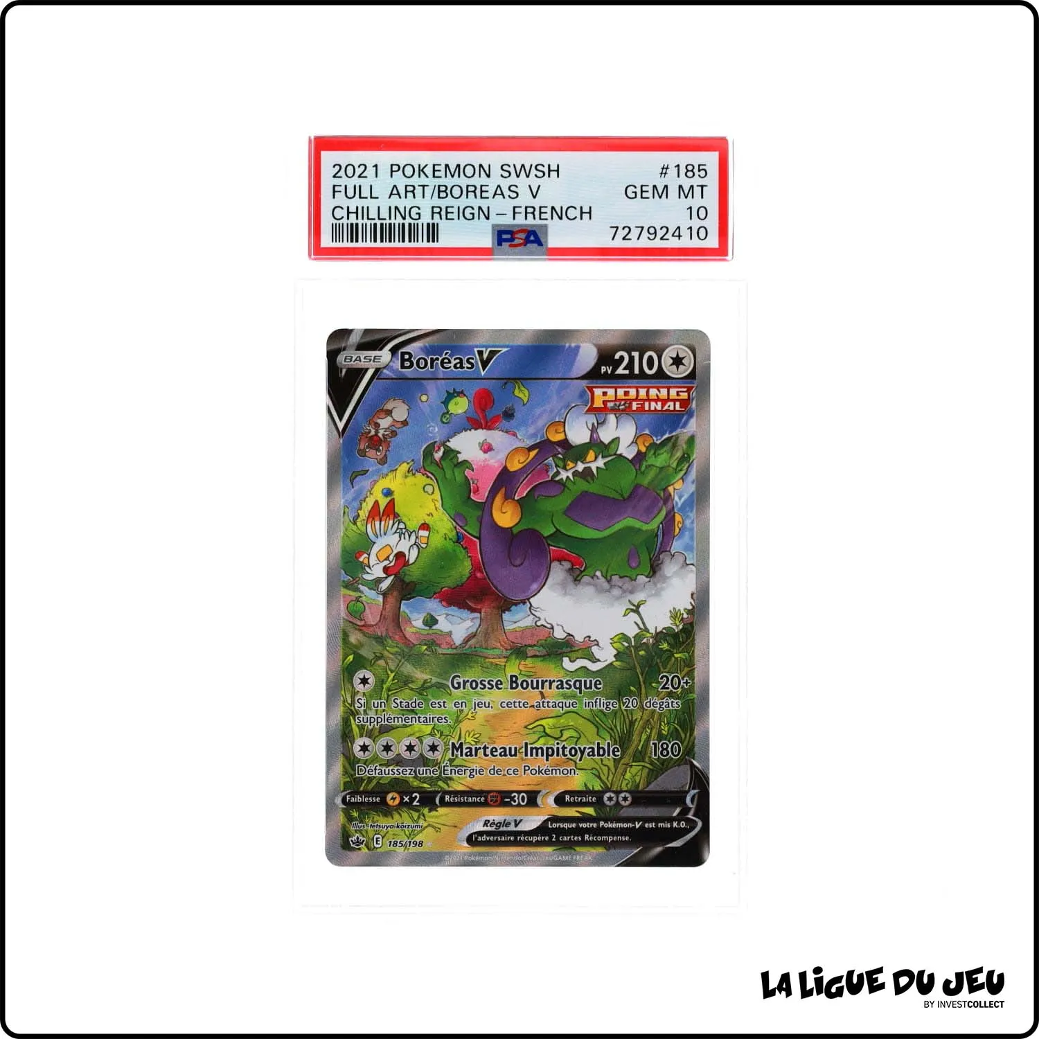 Ultra - Pokemon - Règne de Glace - Boréas V 185/198 - PSA 10 - Français