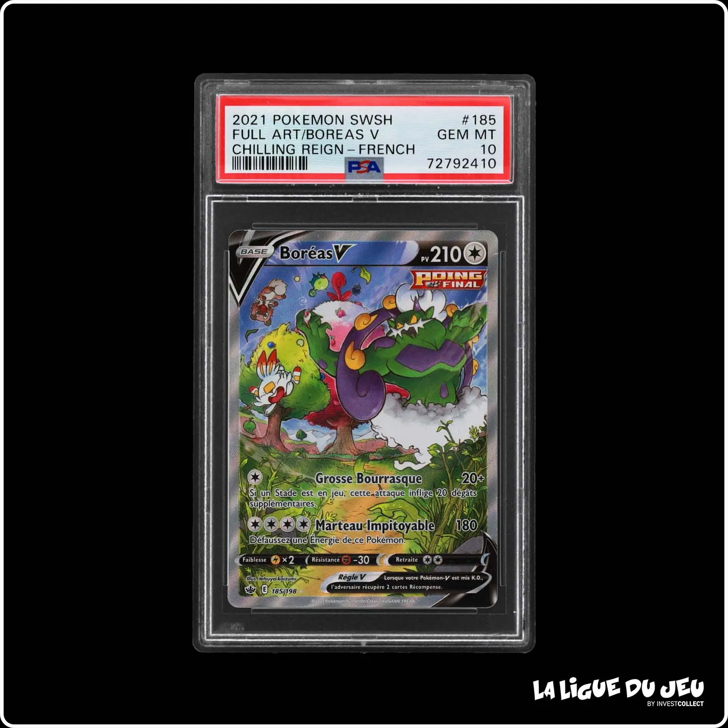 Ultra - Pokemon - Règne de Glace - Boréas V 185/198 - PSA 10 - Français