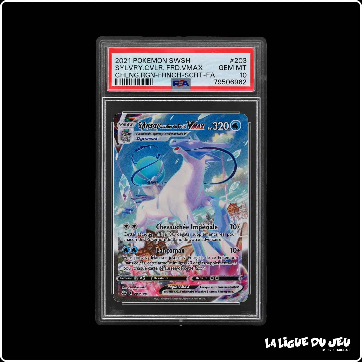 Secrete - Pokemon - Règne de Glace - Sylveroy Cavalier du Froid VMAX 203/198 - PSA 10 - Français